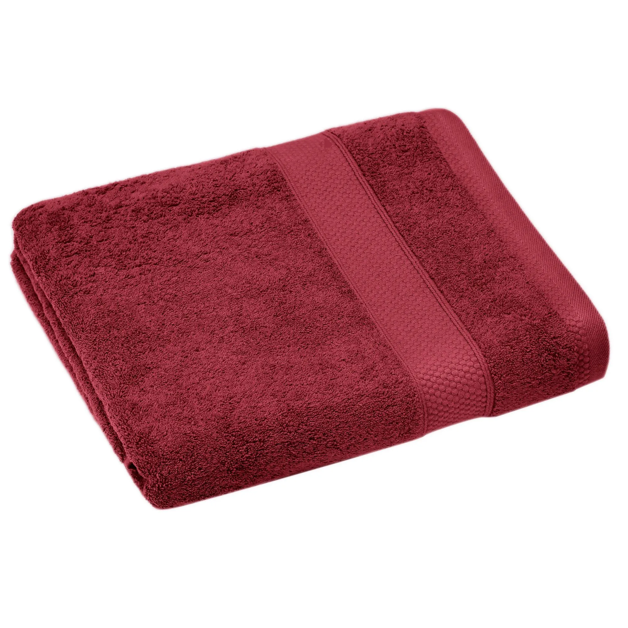 Serviette de toilette coton 550 g/m2 50x90 cm NAÏA rouge Carmin