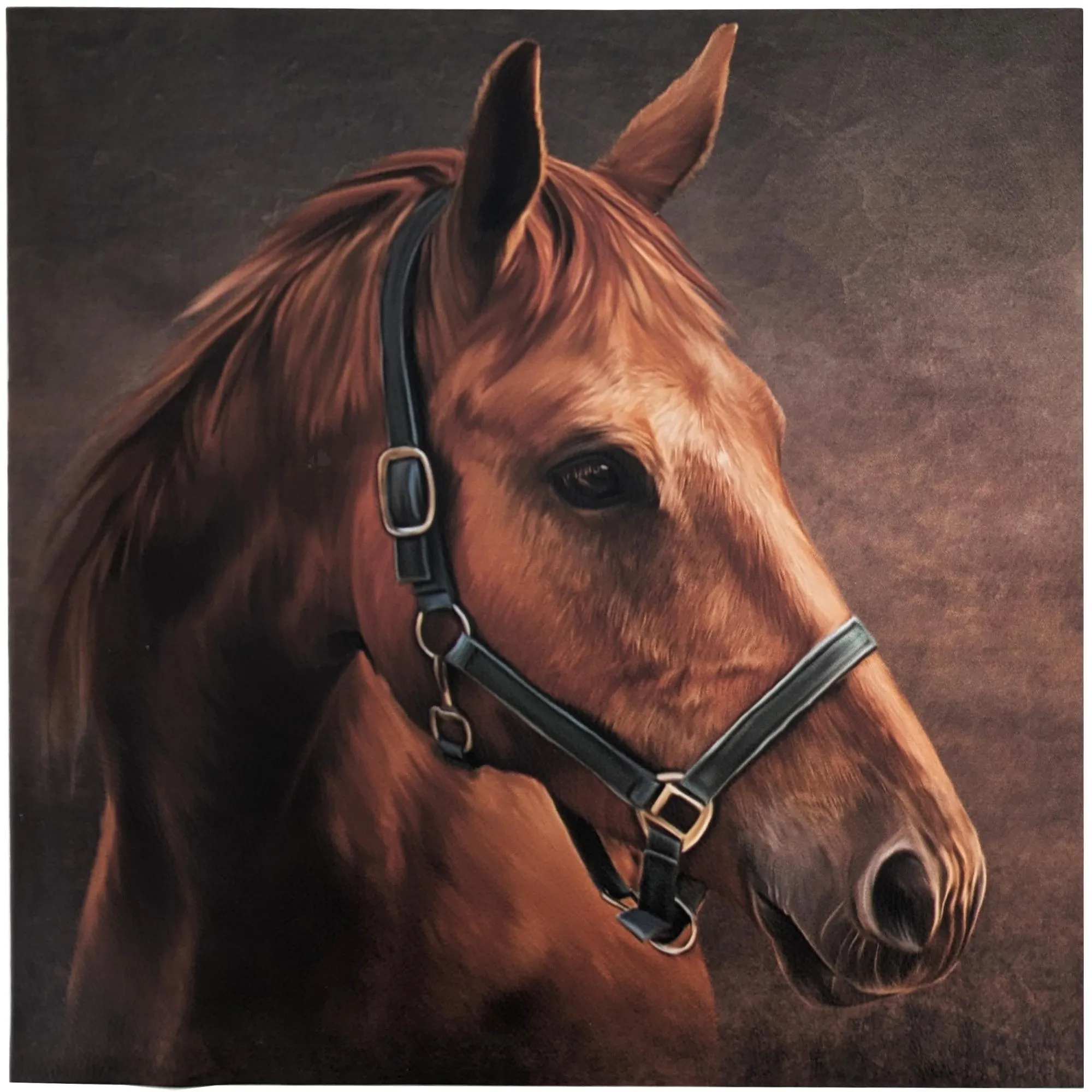 Carré de tissu similicuir 44x44 cm KARIA cheval marron