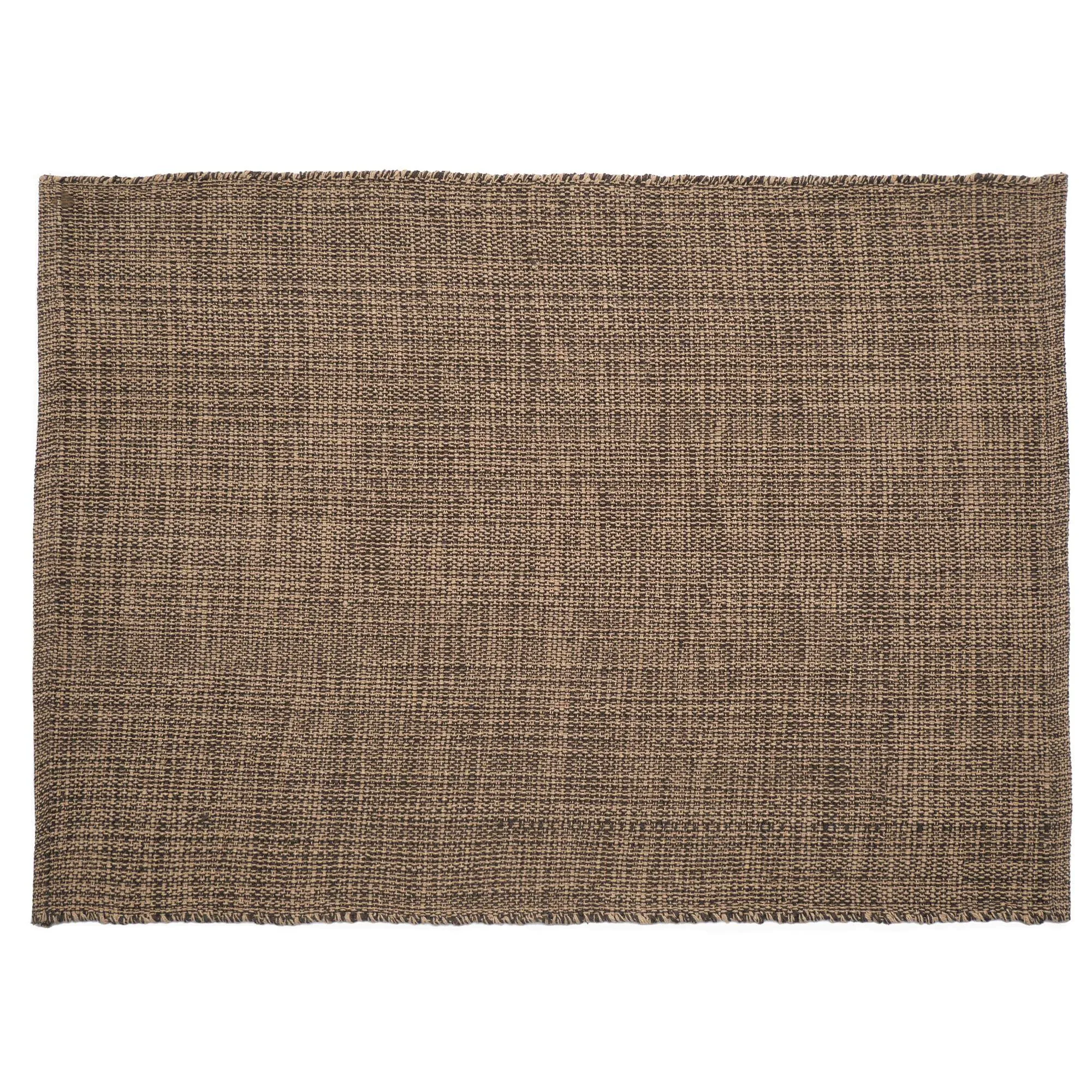 Tapis rectangulaire 130x170 cm pur coton MOOREA gris schiste