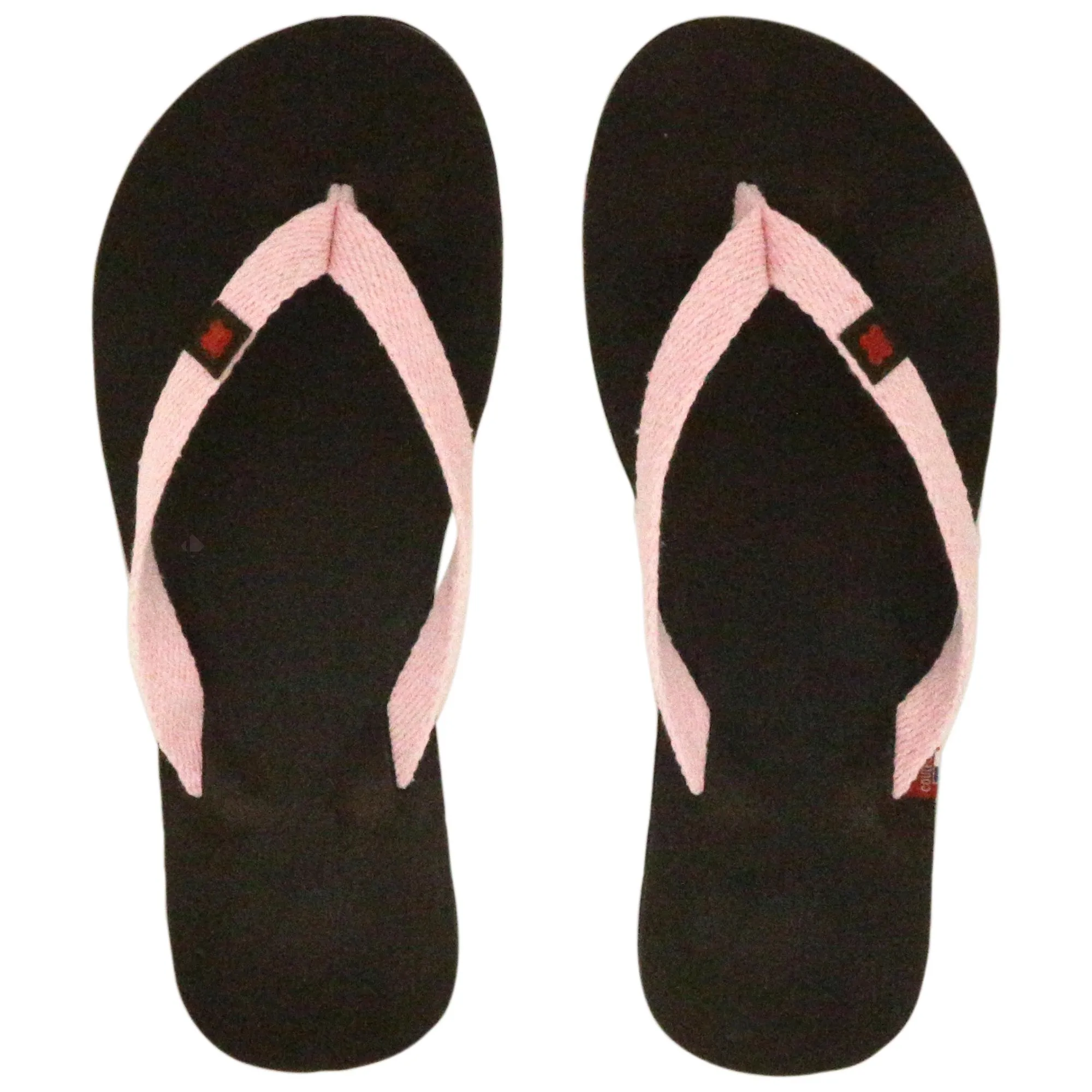 Tong en cuir velours MOOREA taille 36/37 marron Chocolat rose