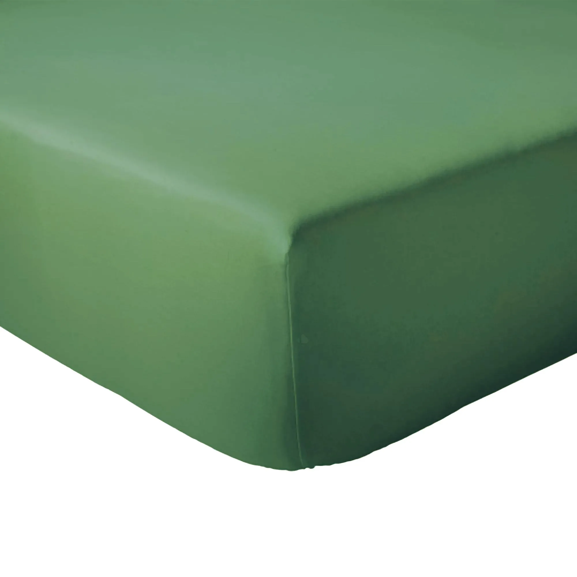 Drap housse 120x190 cm bonnet 23 cm 100% coton ÉVASION Vert fougère