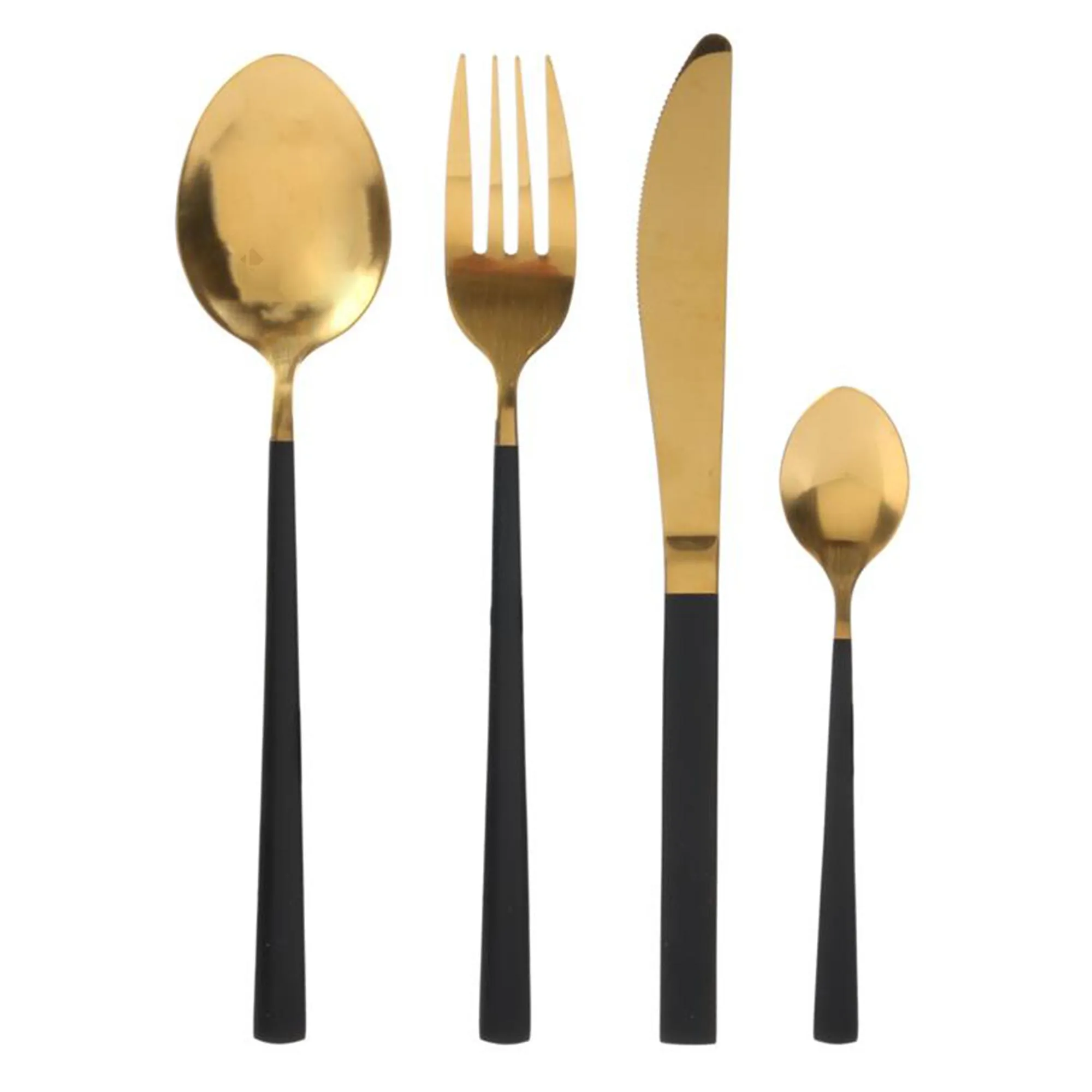 Ménagère 16 couverts GALO noir et doré