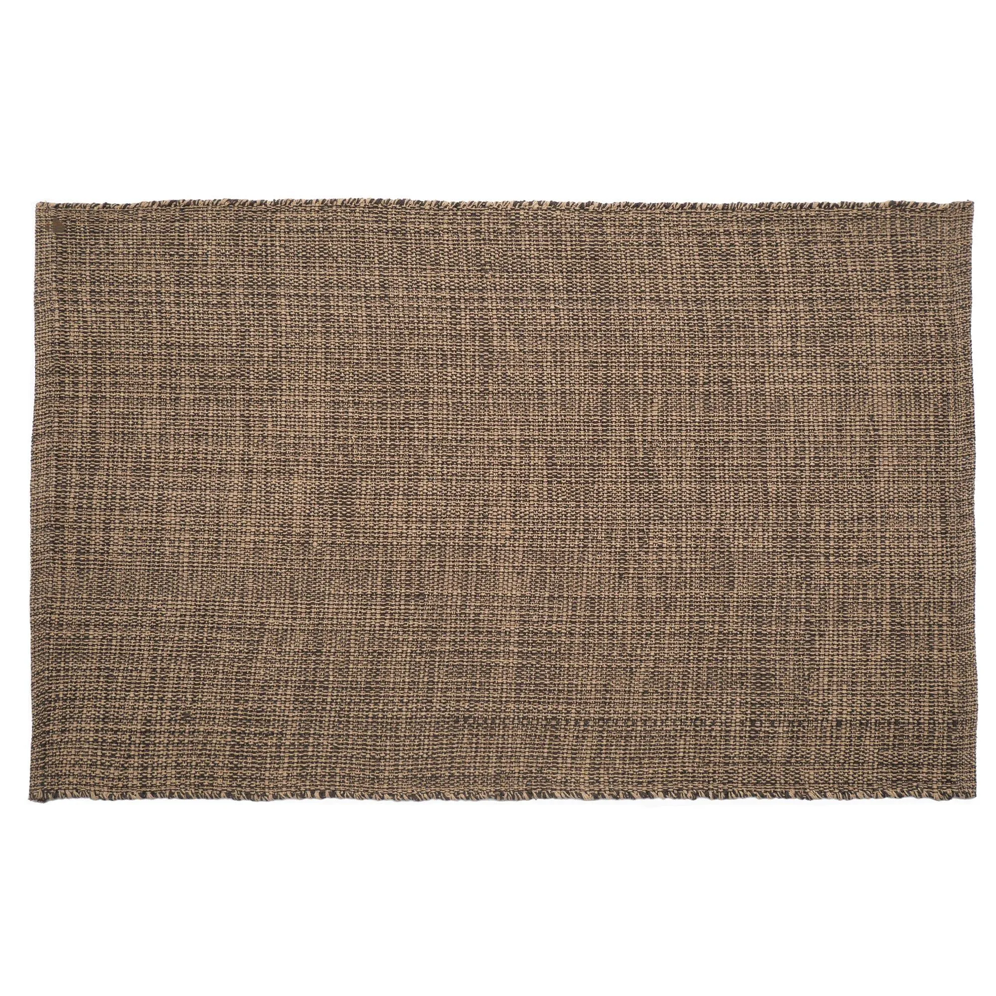 Tapis rectangulaire 60x90 cm pur coton collection MOOREA gris schiste