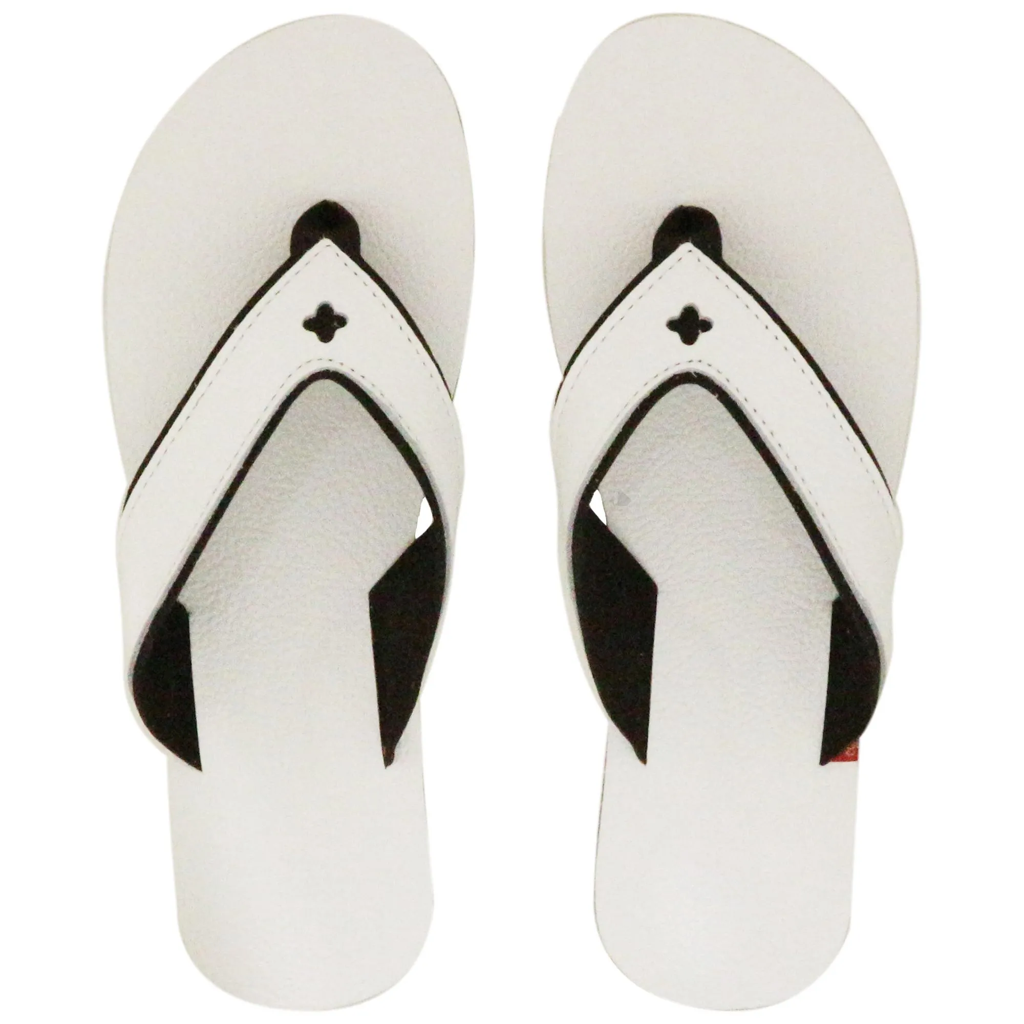 Tong bride large en cuir de la collection SPERONE taille 46/47 Blanc