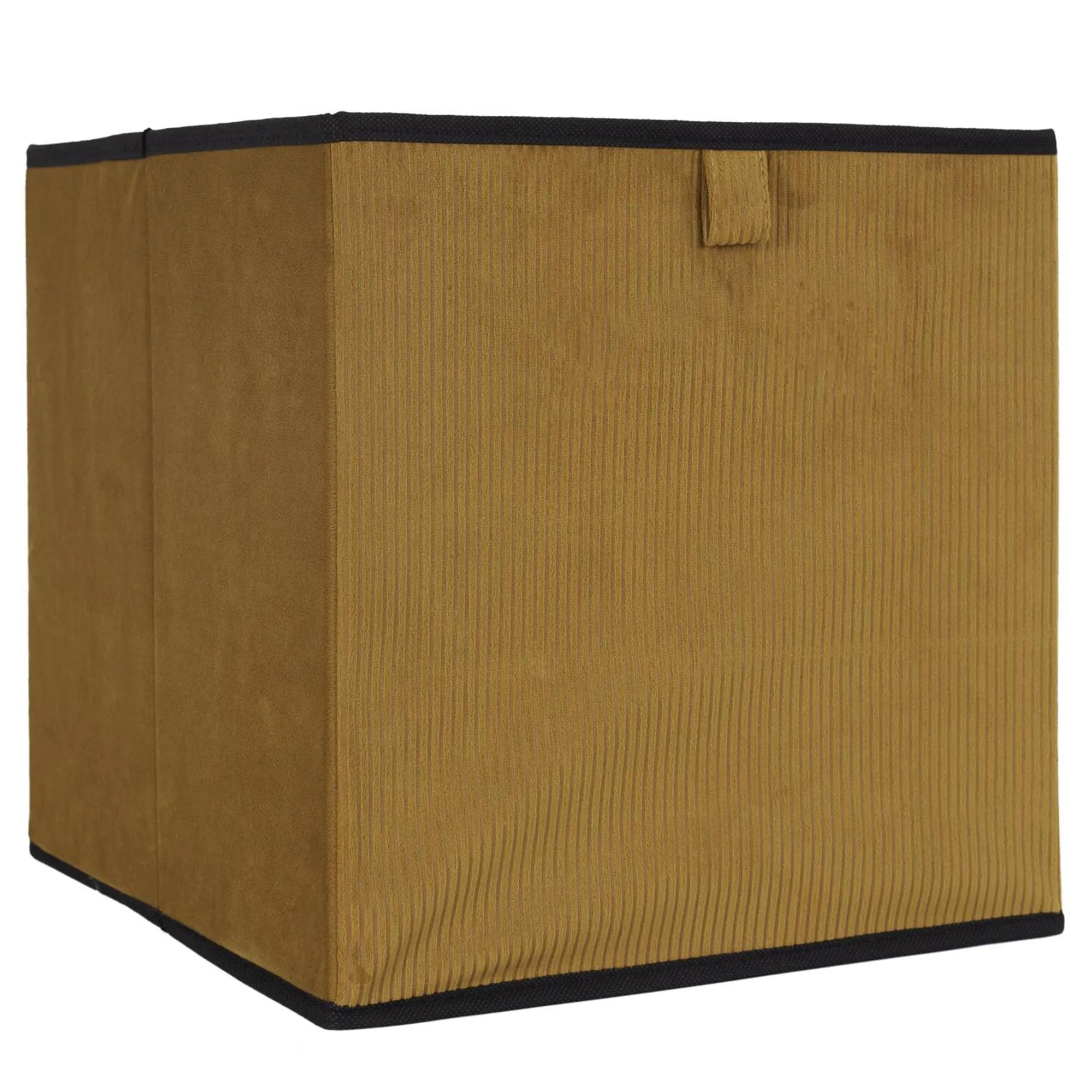 Cube de rangement décoratif 27 L VITALY 30x30x30 cm jaune foncé