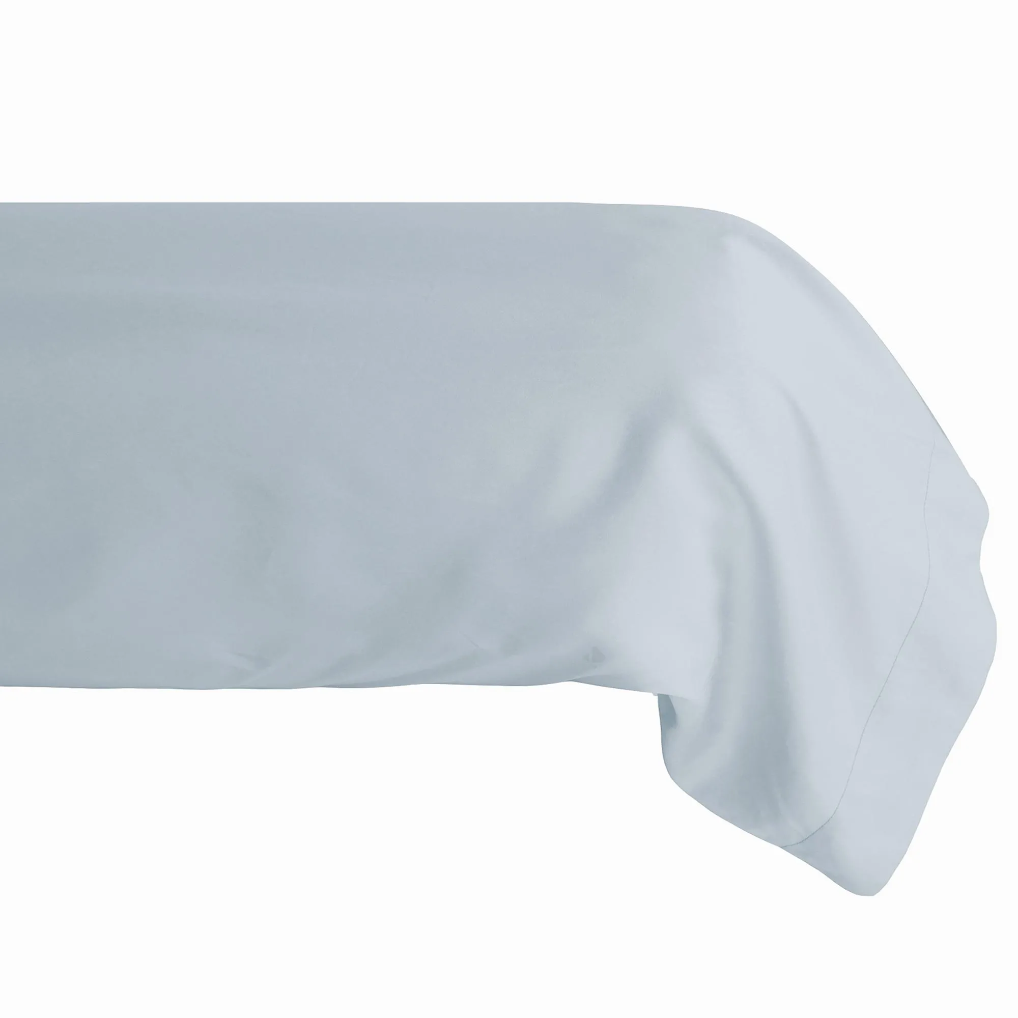 Taie de traversin 43x190 cm percale de coton MANOIR bleu Glacier