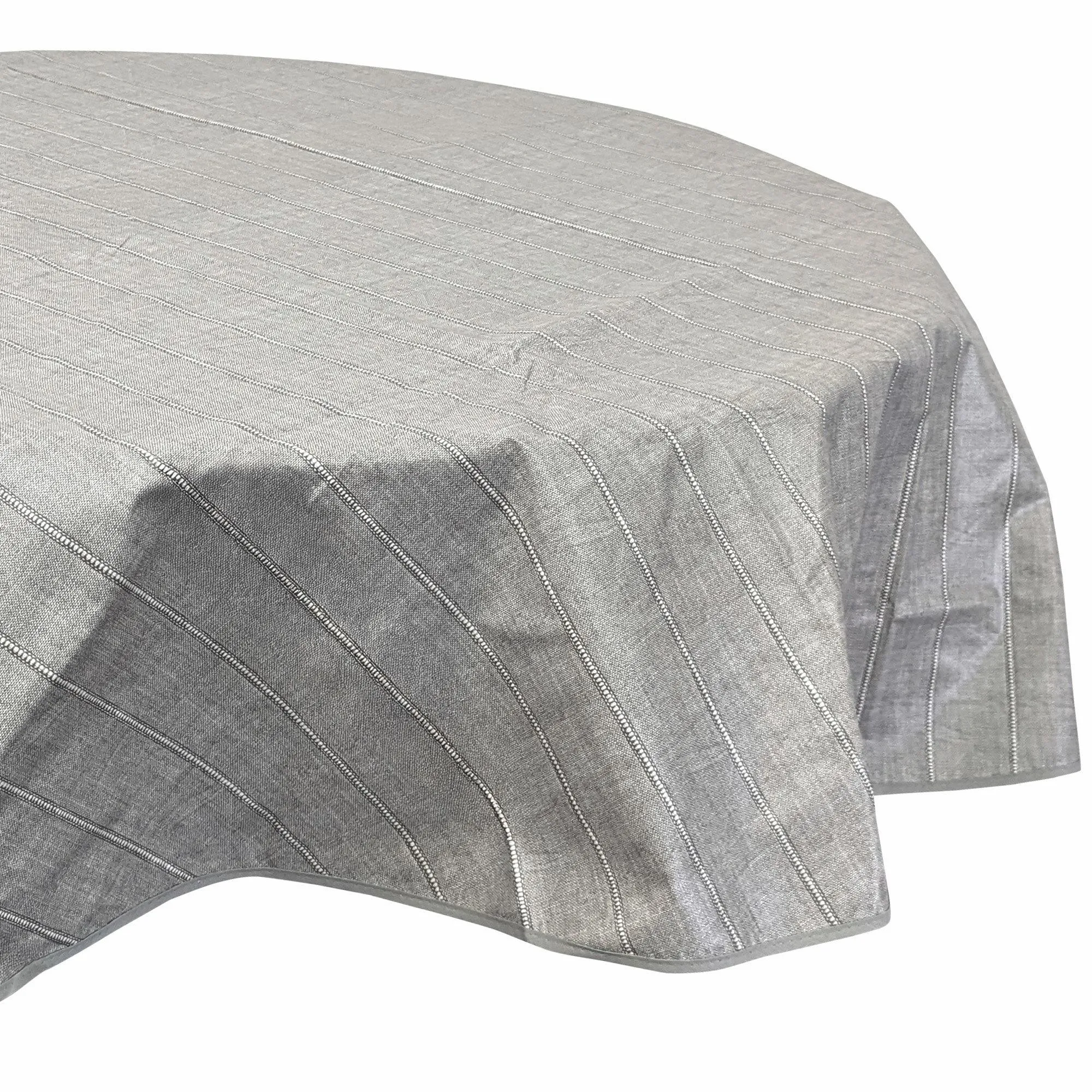 Nappe ronde 160cm antitaches collection BALANCE couleur gris