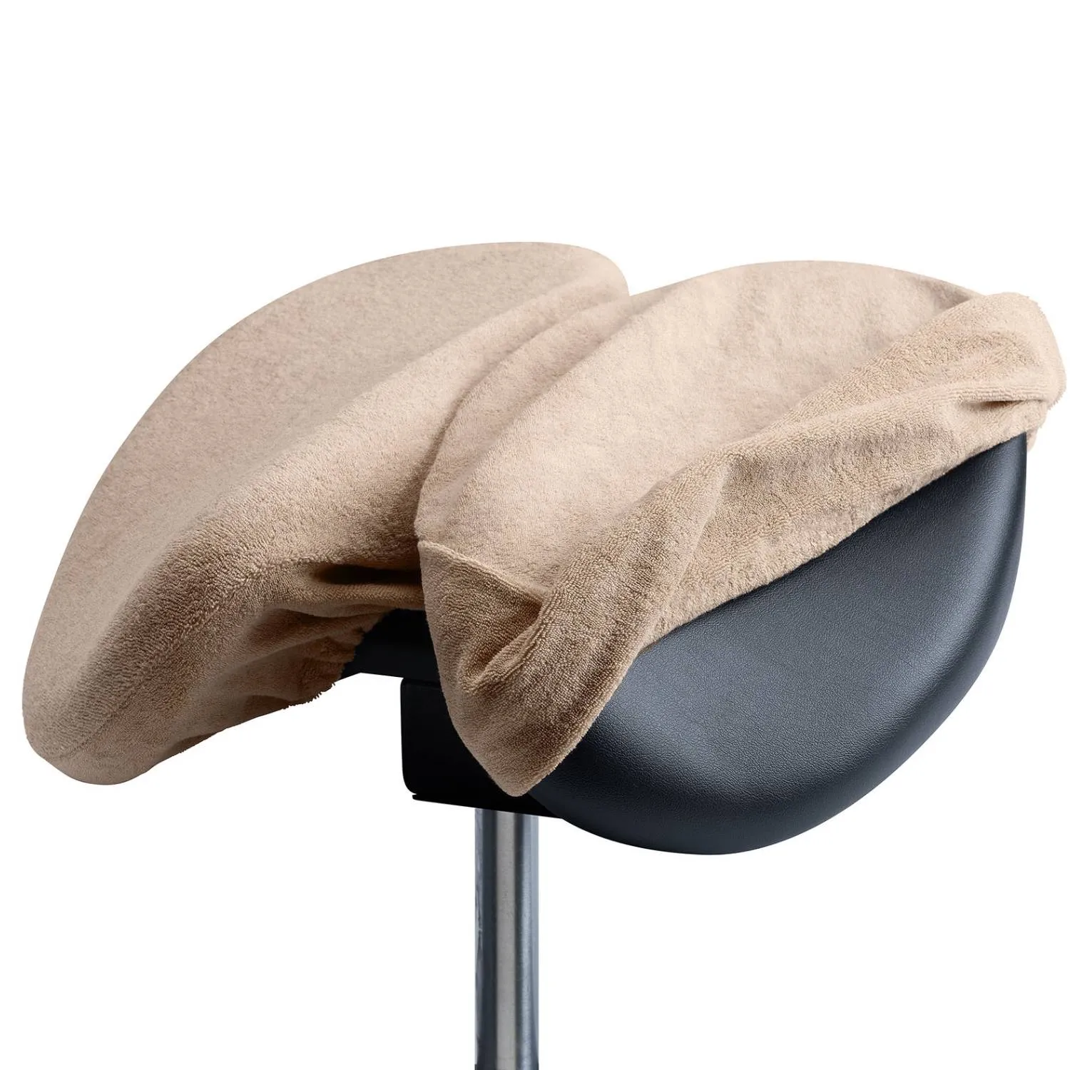 Housse en éponge pour tabouret 2 selles marron clair