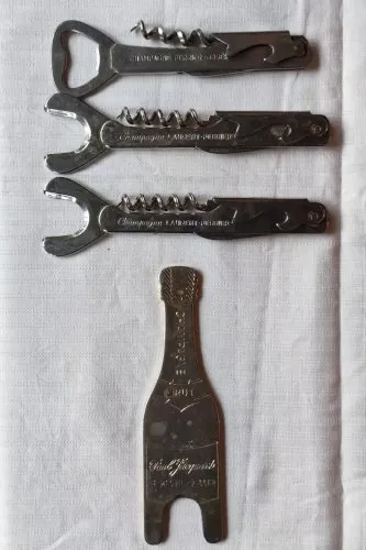 4 Ancien Tire-bouchon décapsuleur Champagne Paul JacquardLaurent Perrier Jouet