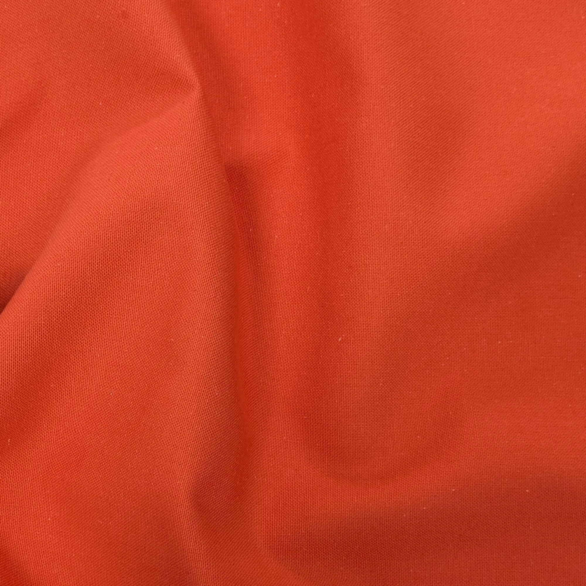 Tissu d'ameublement uni coton + teflon laize 280 cm DIABOLO rouge homard