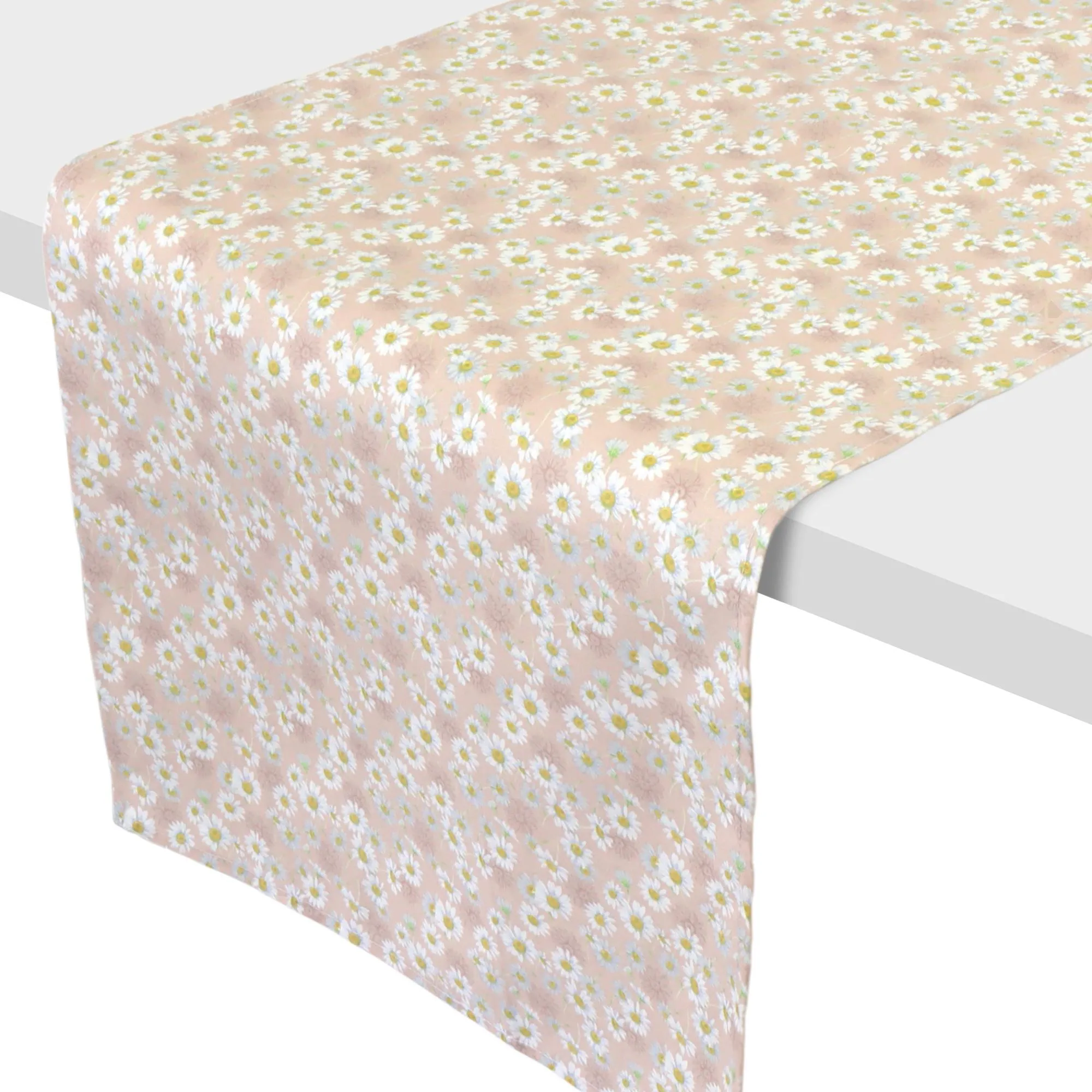 Chemin de table enduit 45x150 cm ASTER Rose poudré