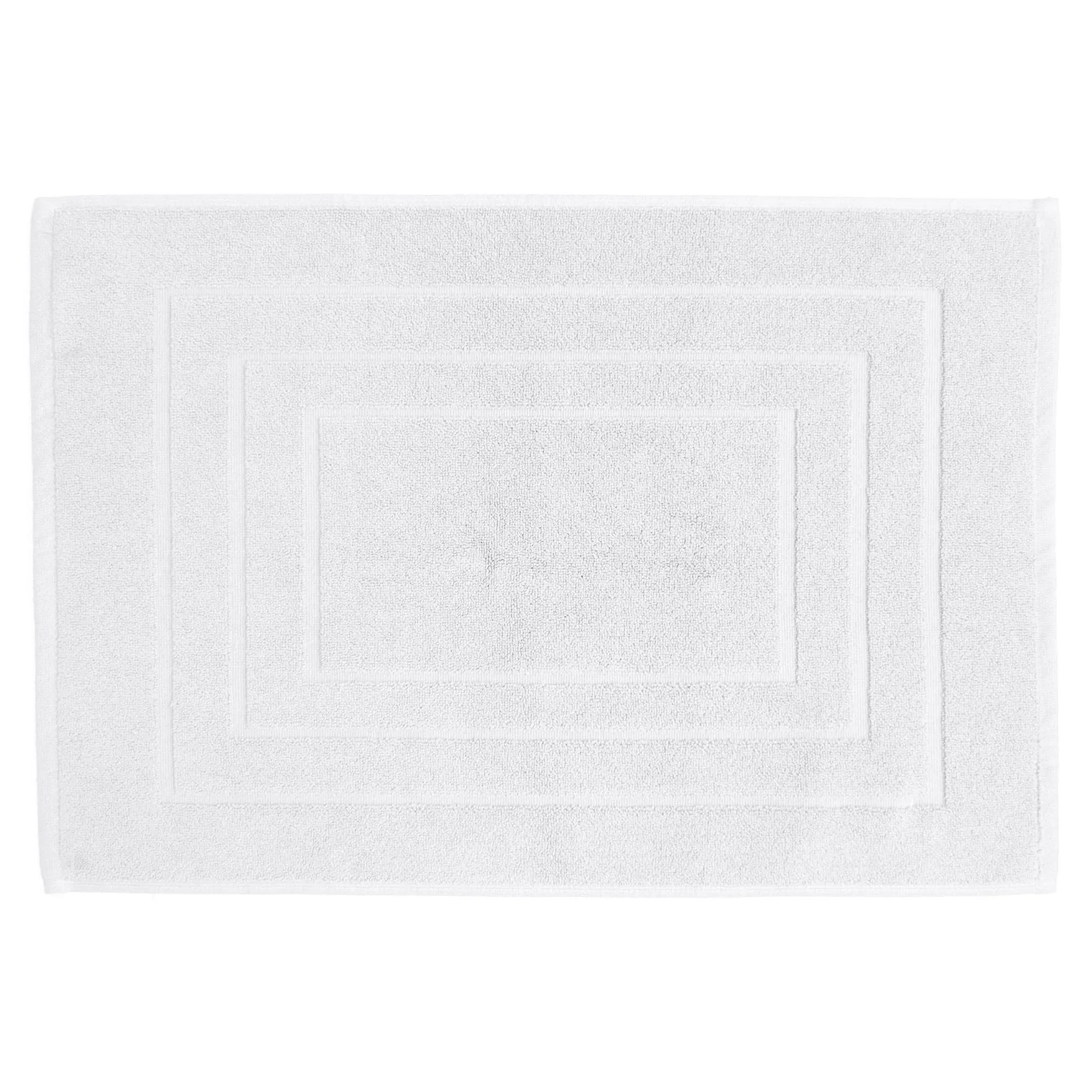 Tapis de bain 100% coton 1000g/m2 collection NAÏA 60x40 cm Blanc