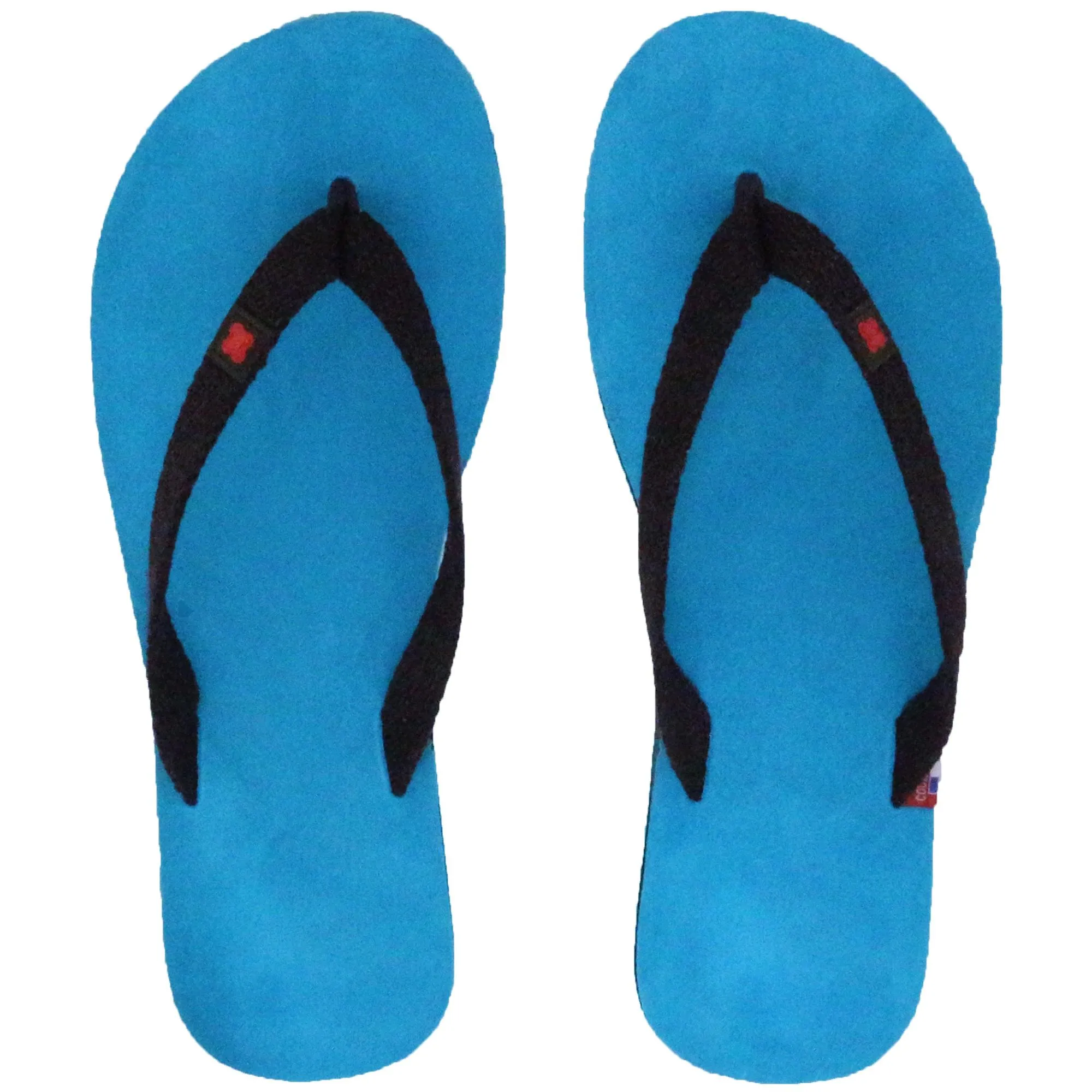 Tong en cuir velours MOOREA taille 38/39 bleu Turquoise