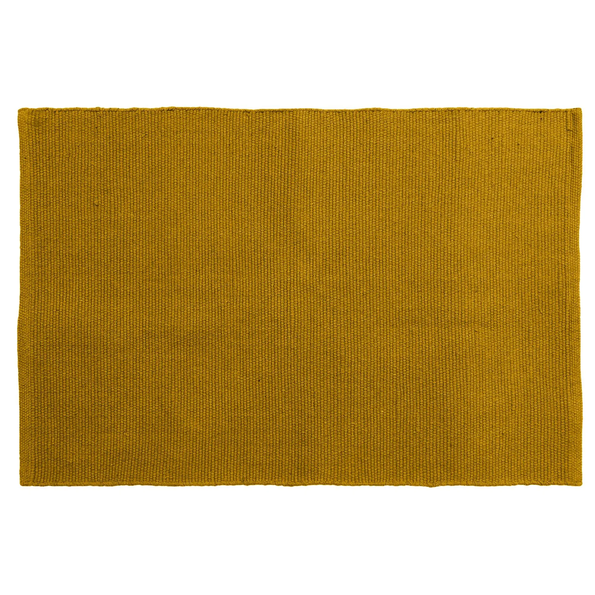 Tapis rectangulaire 60x90 cm pur coton collection MOOREA jaune gold