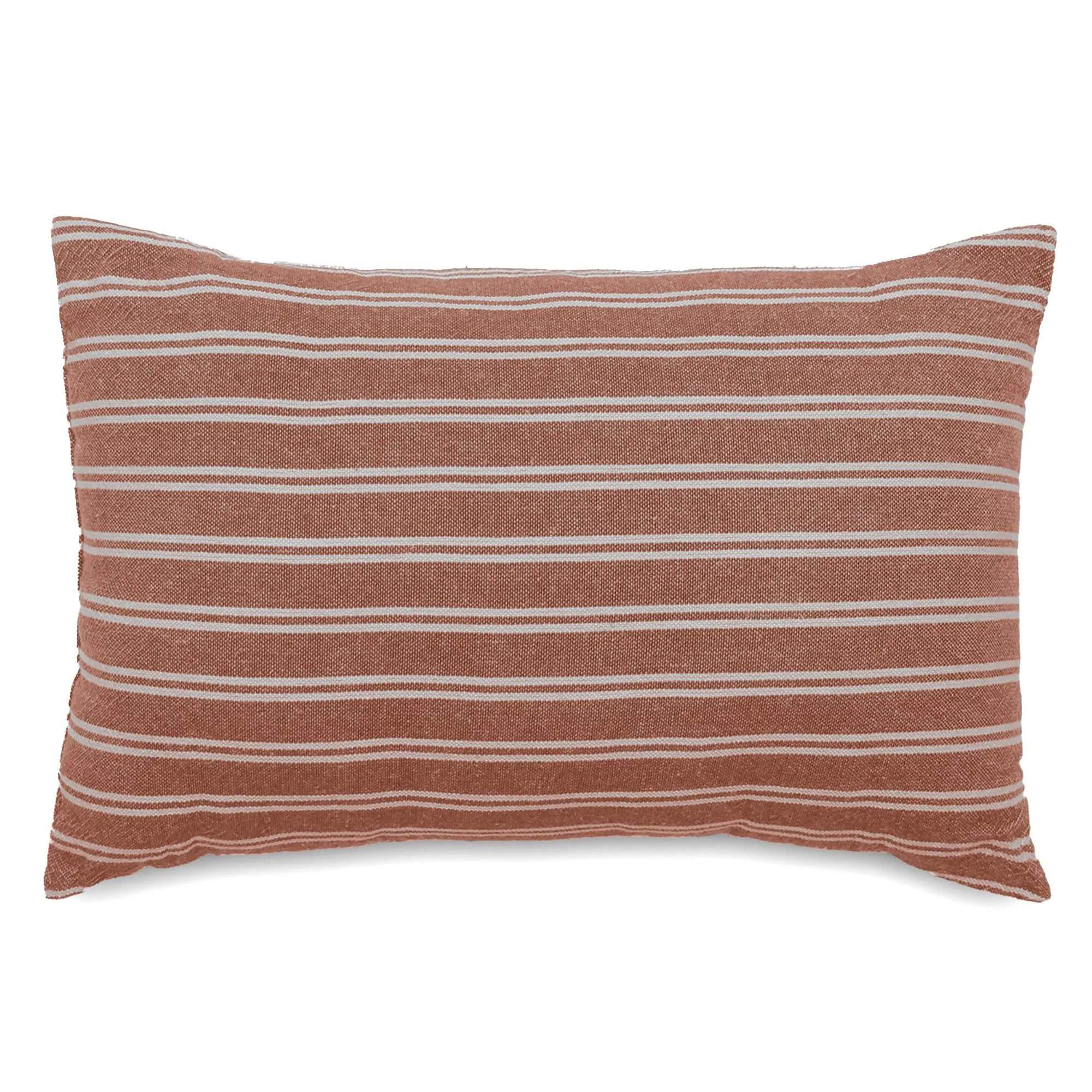 Coussin de plage coton lavé 20x30 cm LILI FOUTAS marron terre cuite
