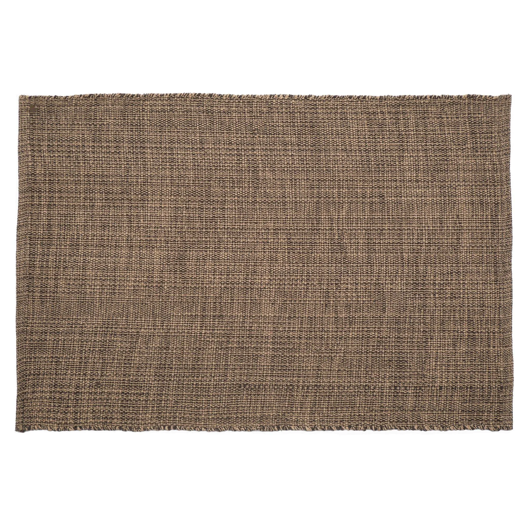 Tapis rectangulaire 170x240 cm pur coton MOOREA gris schiste