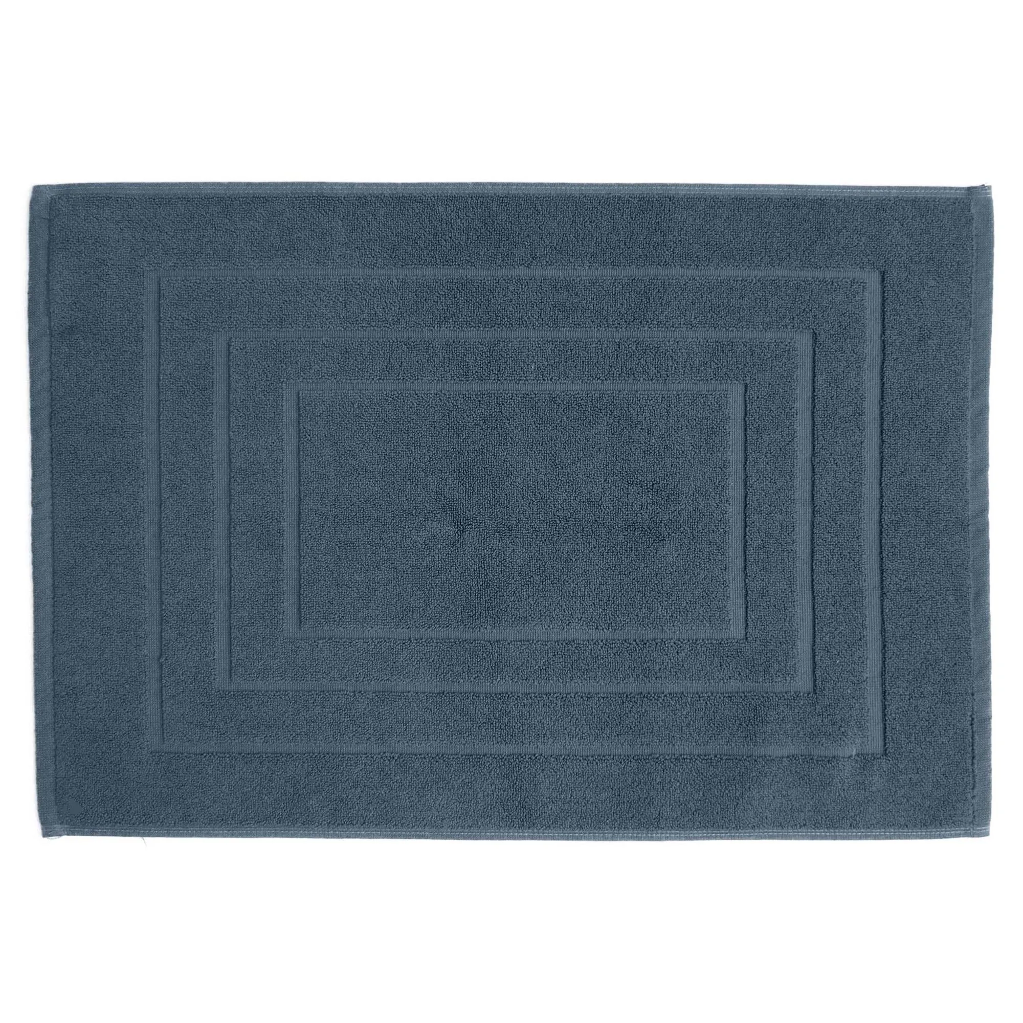 Tapis de bain 100% coton 1000g/m2 collection NAÏA 60x40 cm bleu Orage