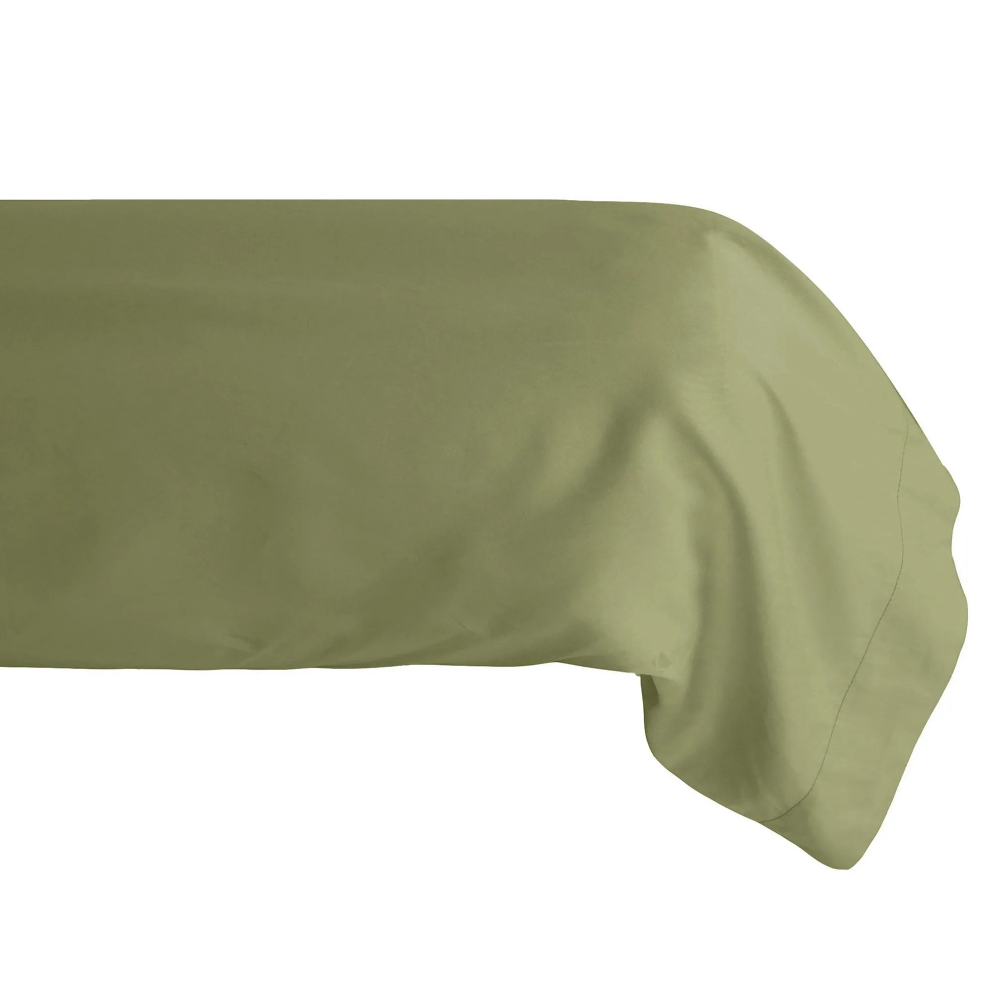 Taie de traversin 43x190 cm percale de coton MANOIR vert Mousse