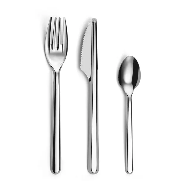 SET DE 3 PIÈCES COUVERT
LEAVES ACIER INOXYDABLE
EN CRAVATE DE 18 SETS