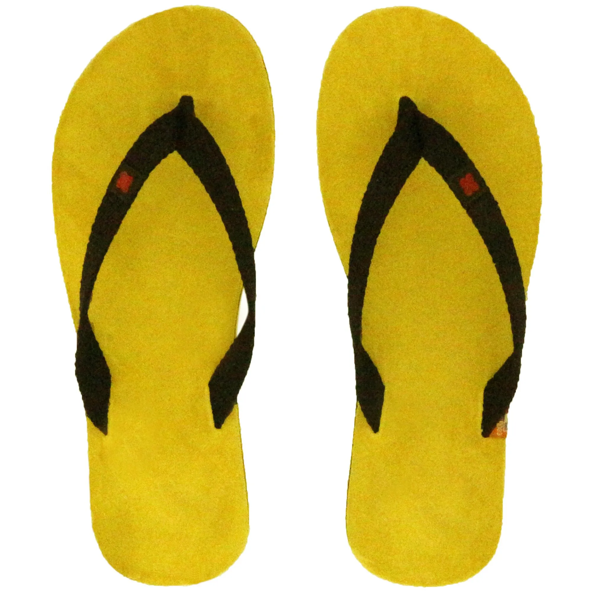 Tong en cuir velours de la collection MOOREA taille 38/39 Jaune