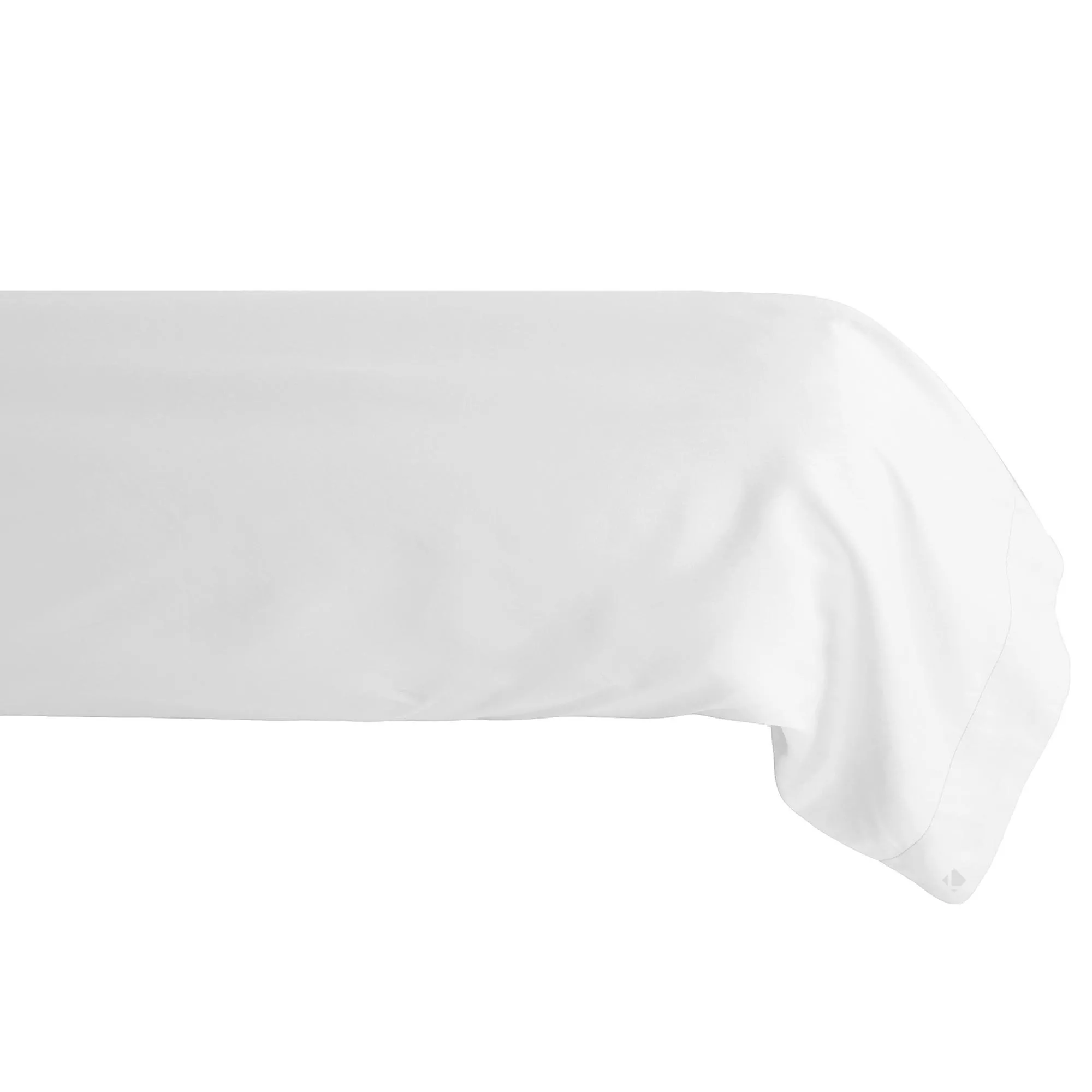 Taie de traversin 43x190 cm percale de coton MANOIR blanc Perle