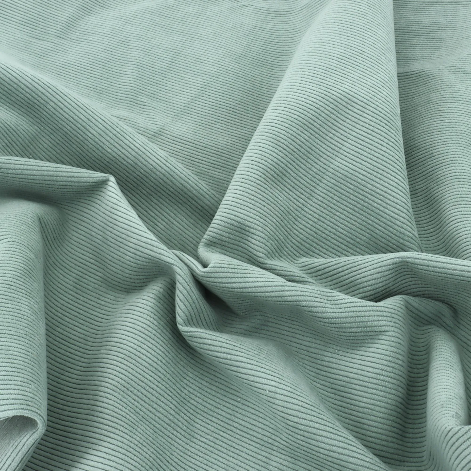 Tissu d'ameublement velours côtelé laize 140 cm STARSKY bleu Lagon