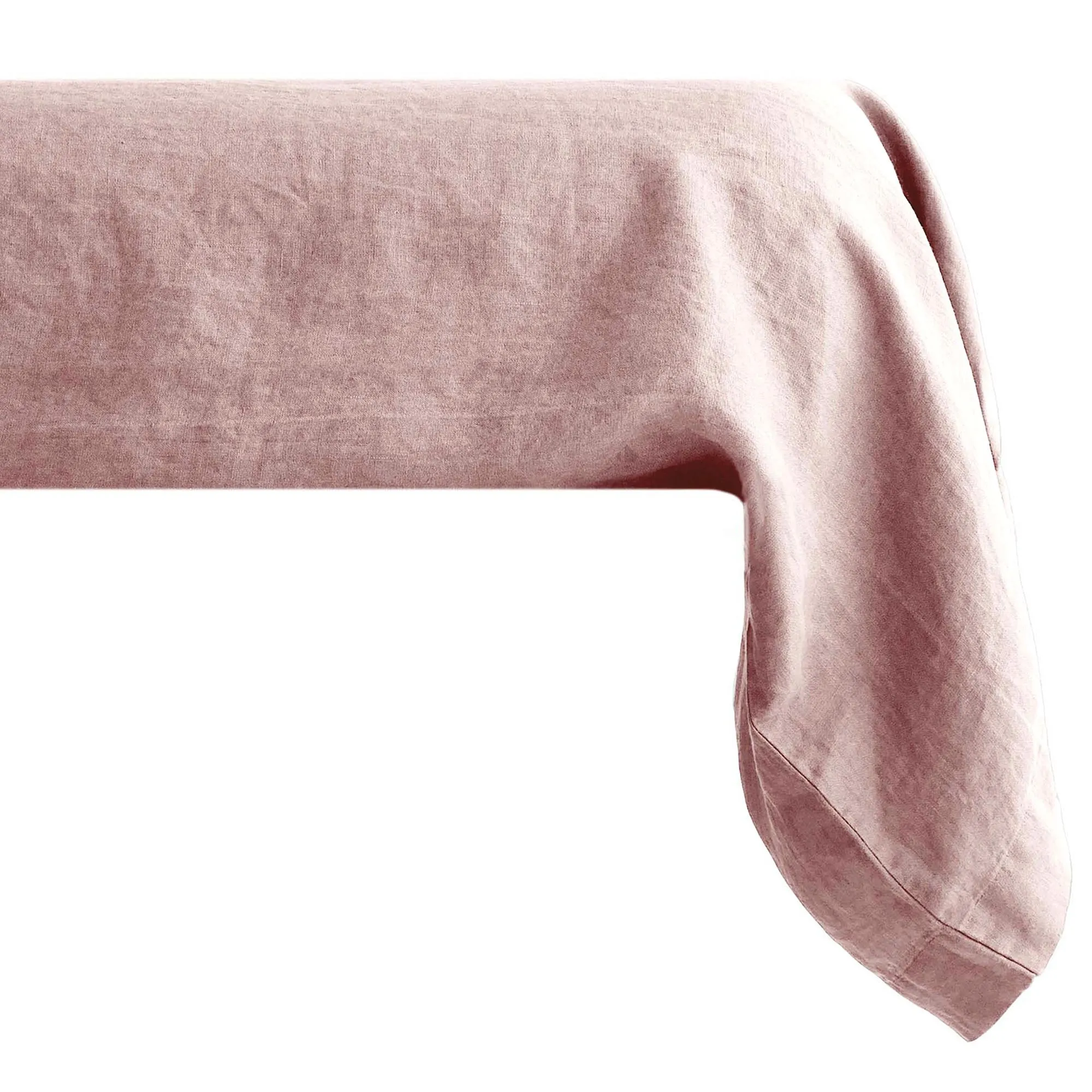 Taie de traversin 195x43 cm pur coton lavé PALACE rose