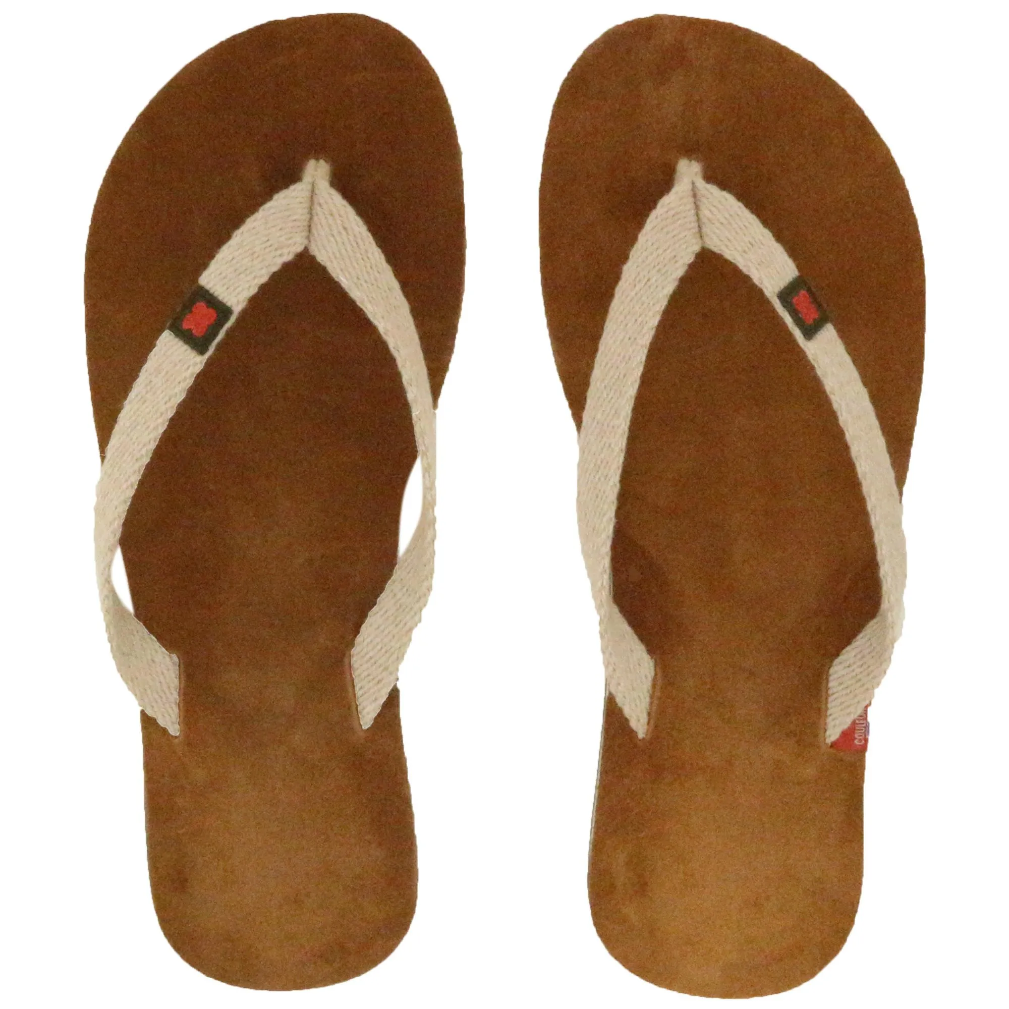 Tong en cuir velours de la collection MOOREA taille 34/35 beige Sable