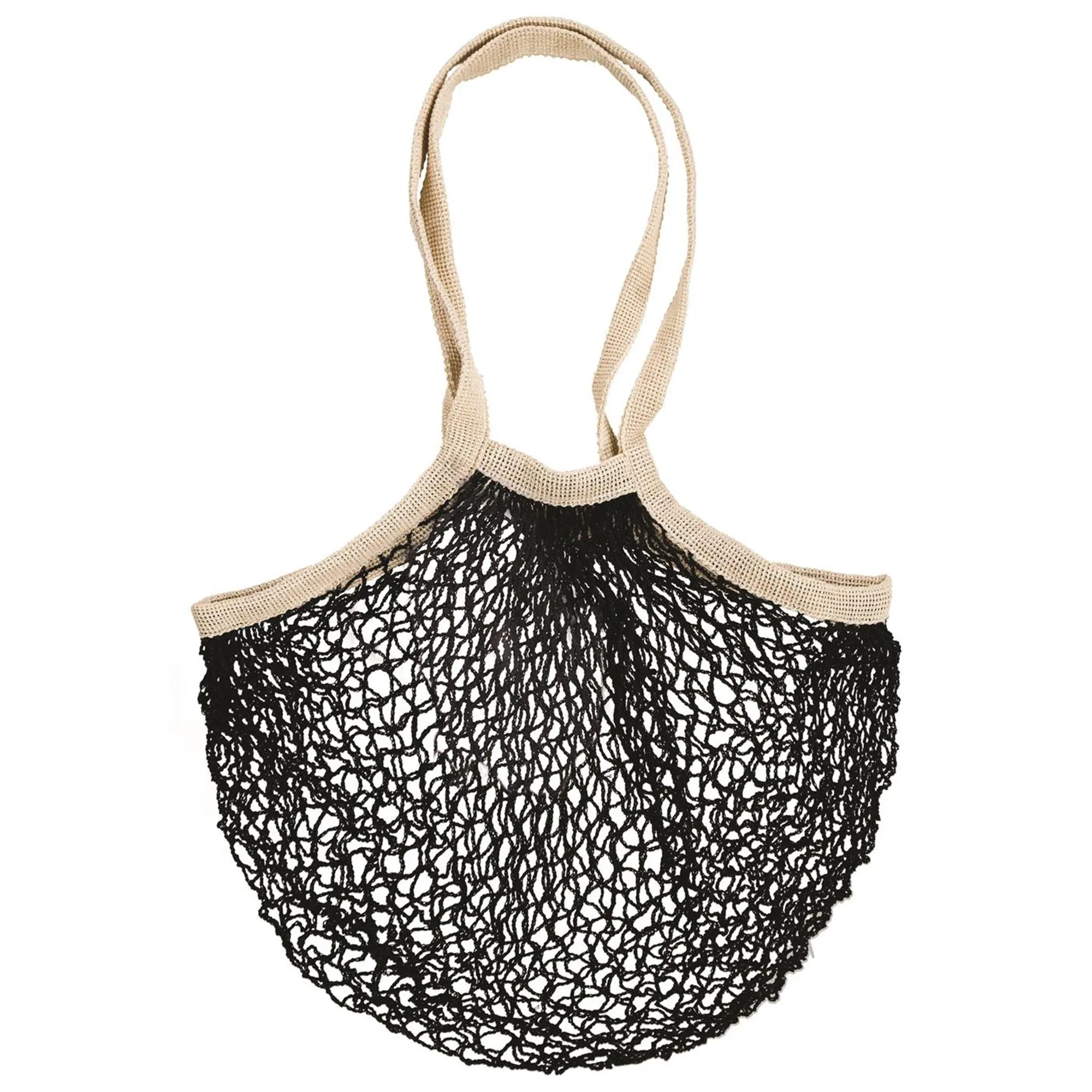 Filet à provision maillage nid d'abeille PINTO bicolore noir et beige