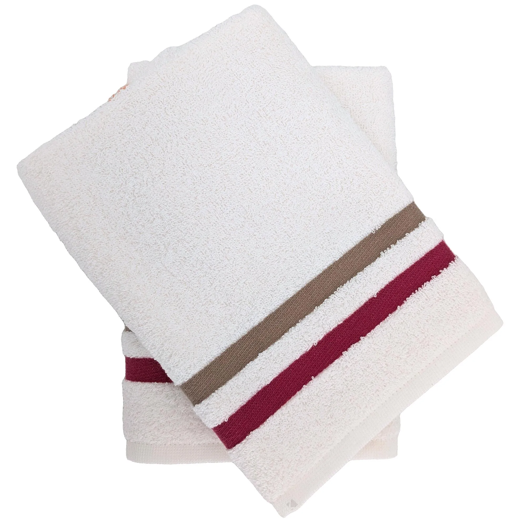 Lot de 2 torchons de cuisine éponge 50x50 cm LINE rose/orange