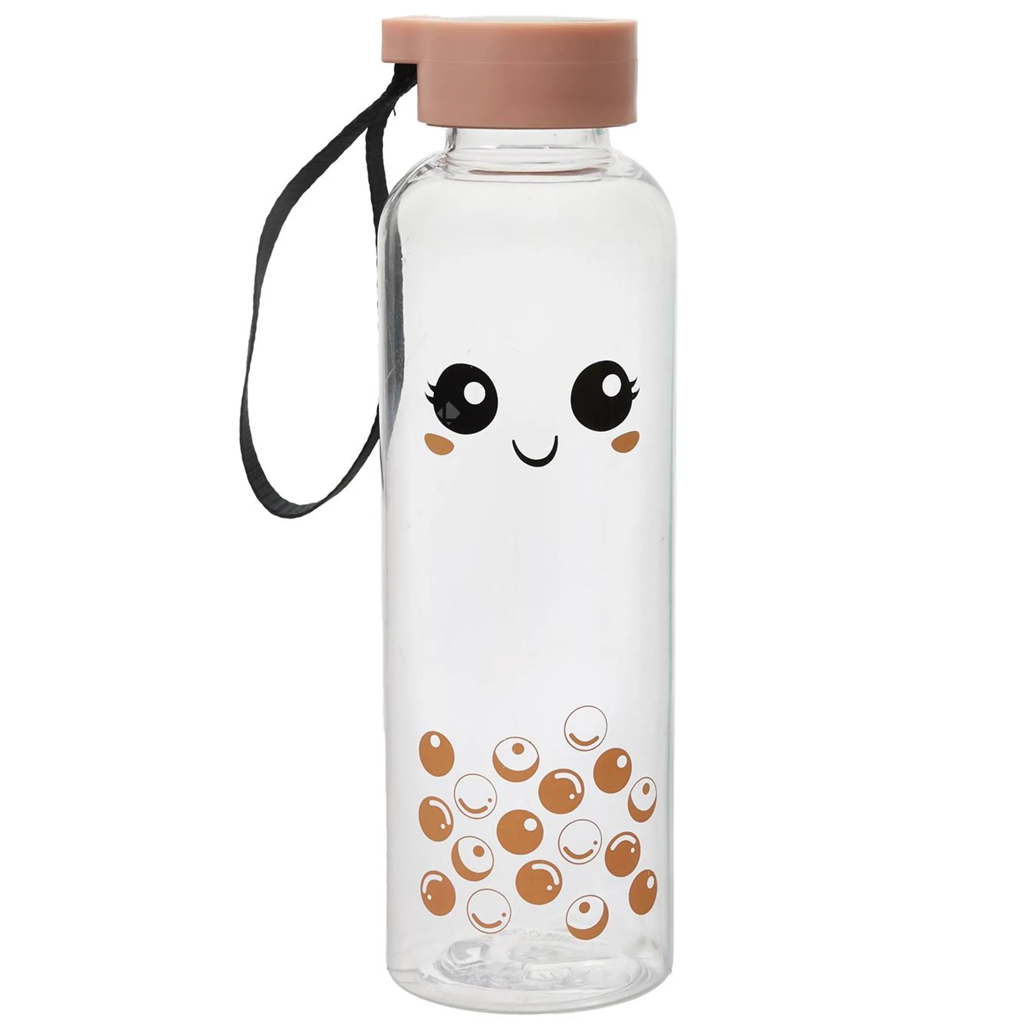 Bouteille en plastique 55cl collection KAWAII modèle "smiley" orange