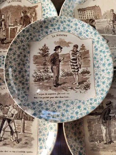 5 assiettes Parlantes DIGOIN LES sports