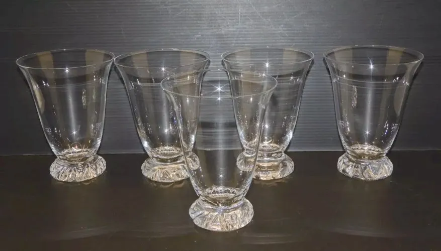 -5 GRANDS VERRES CRISTAL DAUM Modèle KIM CIRCA 1950 COLLECTION VITRINE D