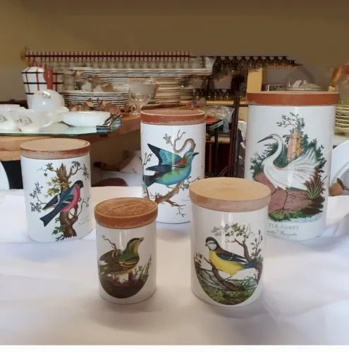 5 Pots Made in England vintage du plus petit au plus grand