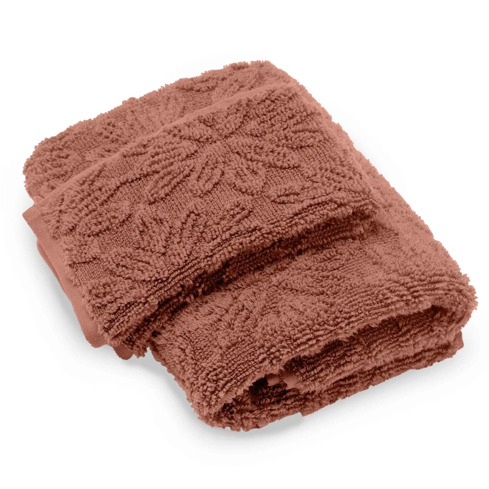 Serviette invité 420 g/m² 30x50 cm BAMAKO micro-coton orange Terre