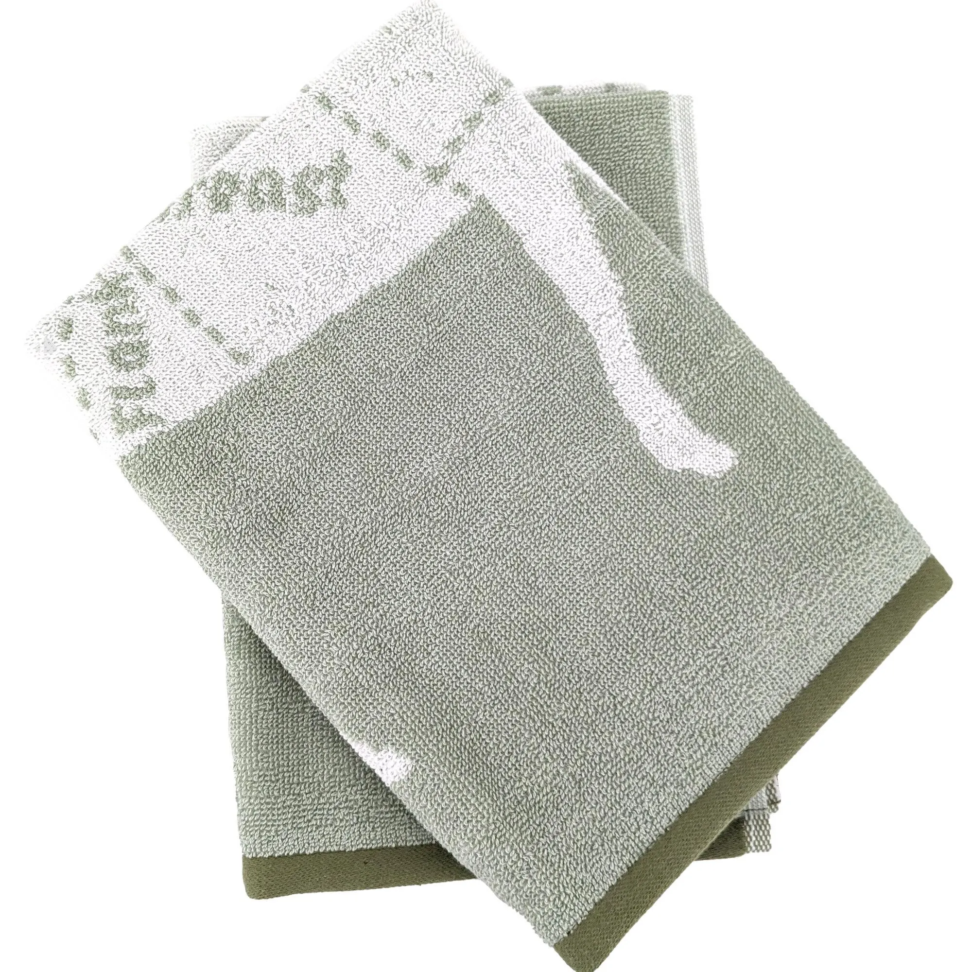 Lot de 2 torchons de cuisine pur coton 50x50 cm GRILLUXE vert