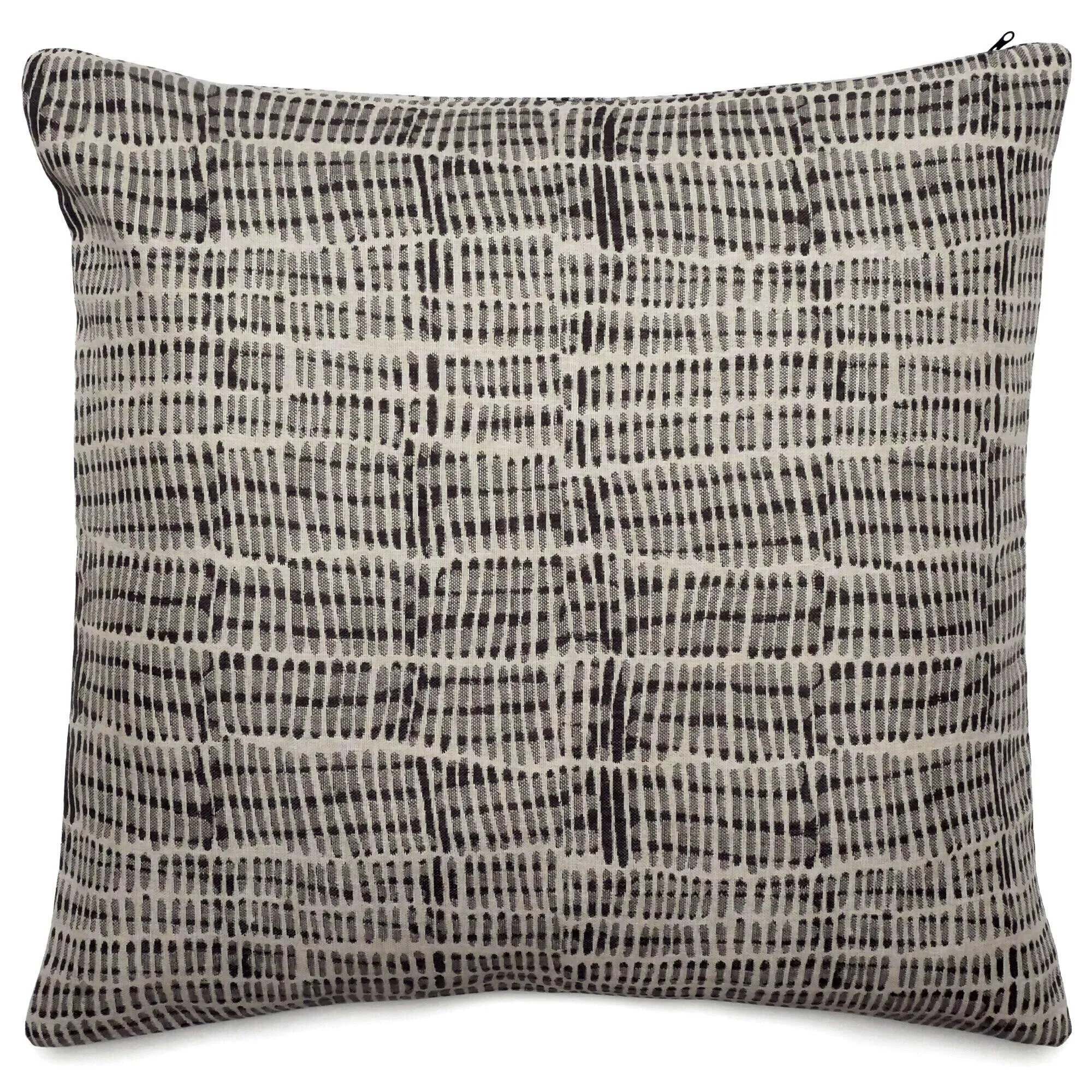 Housse de coussin 62x62 cm SANTORIN zip étanche beige Chanvre