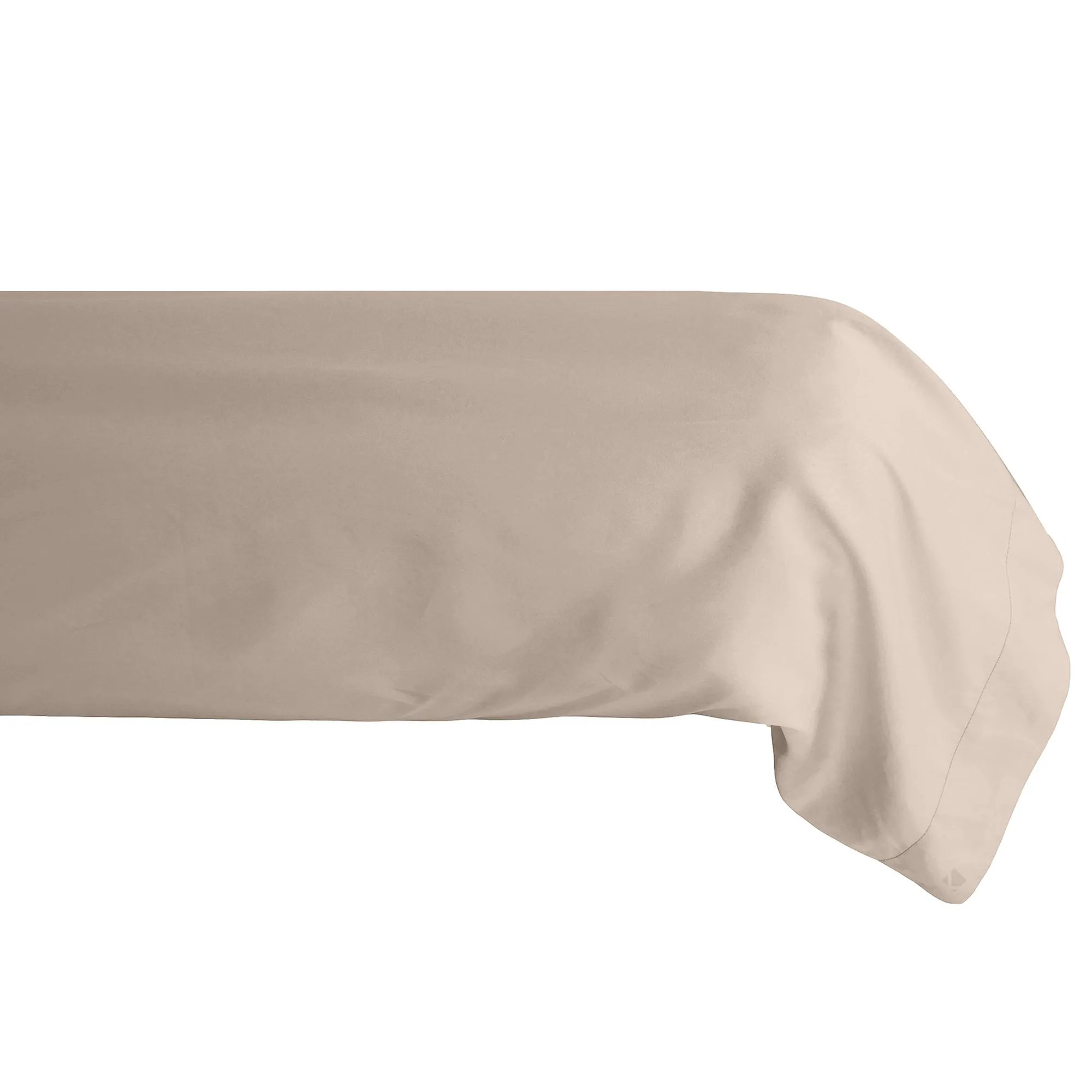 Taie de traversin 43x190 cm percale de coton MANOIR beige Lin