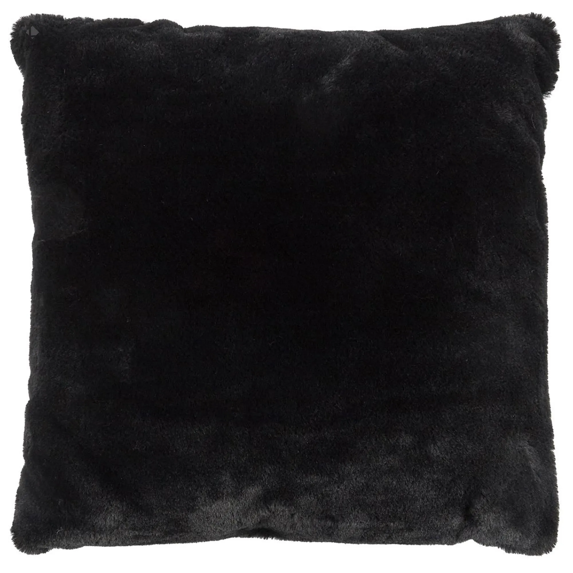 Coussin 40x40 cm fausse fourrure collection MARGAUX noir