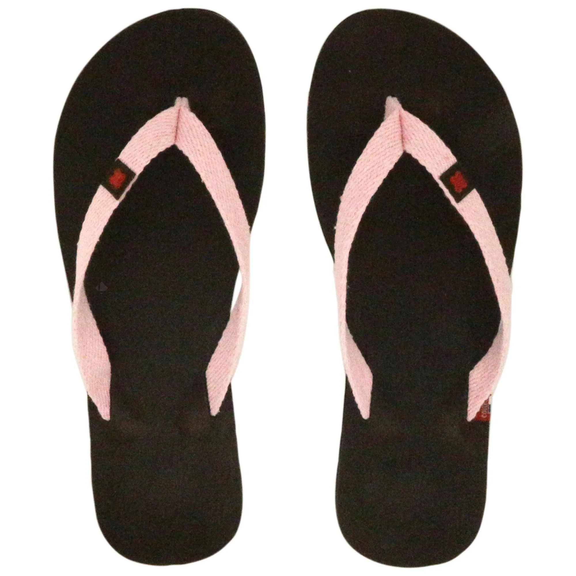 Tong en cuir velours MOOREA taille 40/41 marron Chocolat rose