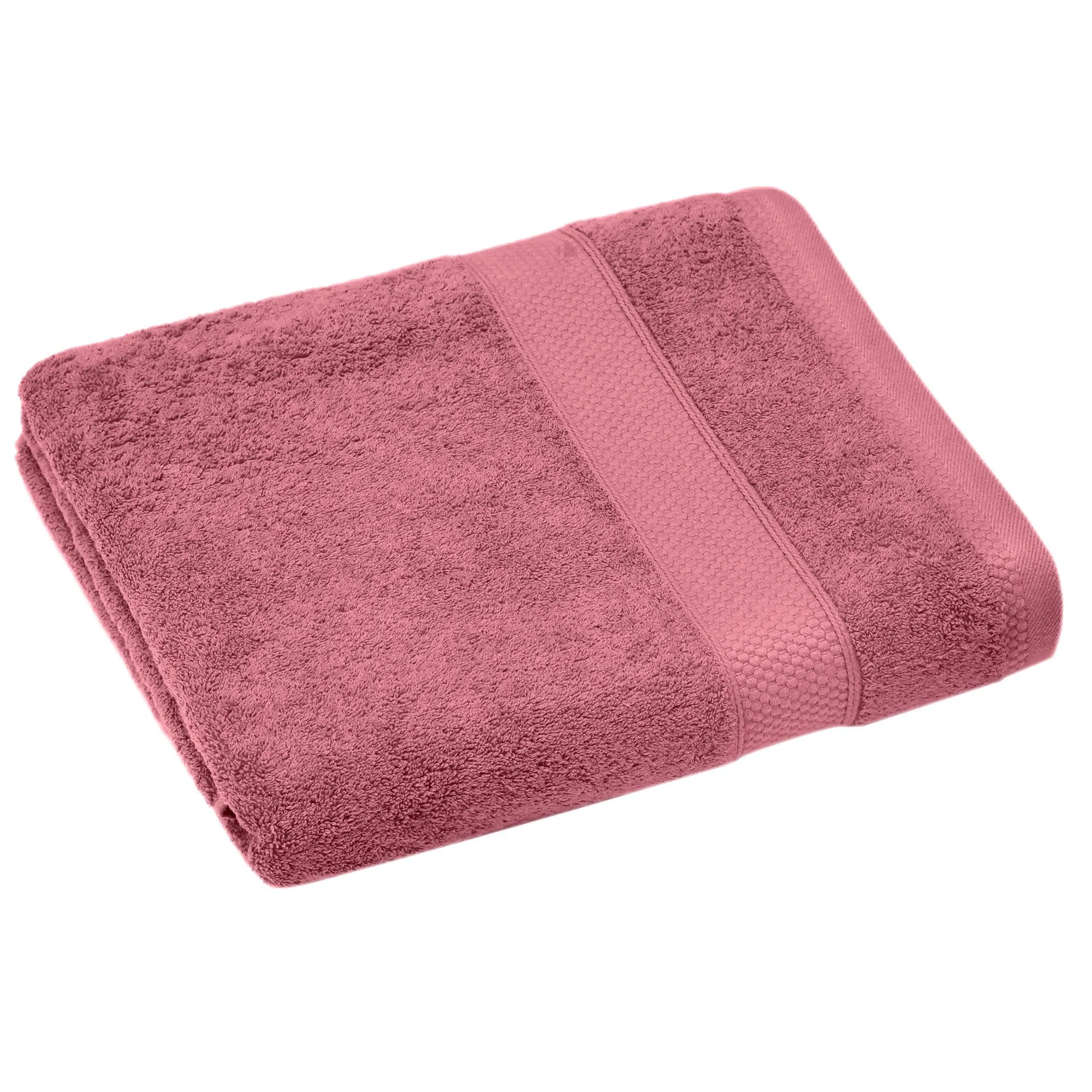 Serviette de toilette coton 550 g/m2 50x90 cm NAÏA rose Bois de rose