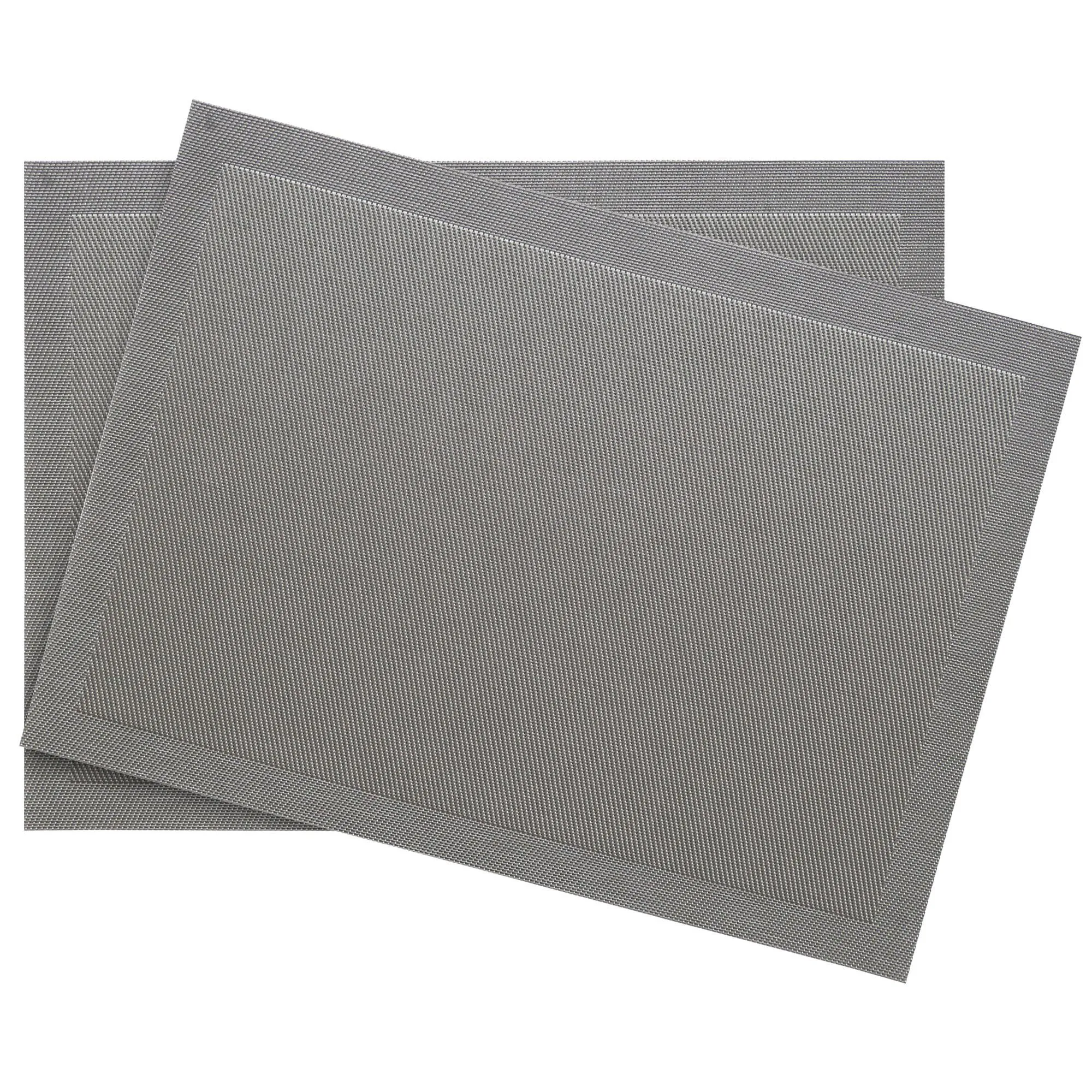 Lot de 2 sets de table synthétique 33x46 cm TAKAO gris Argent