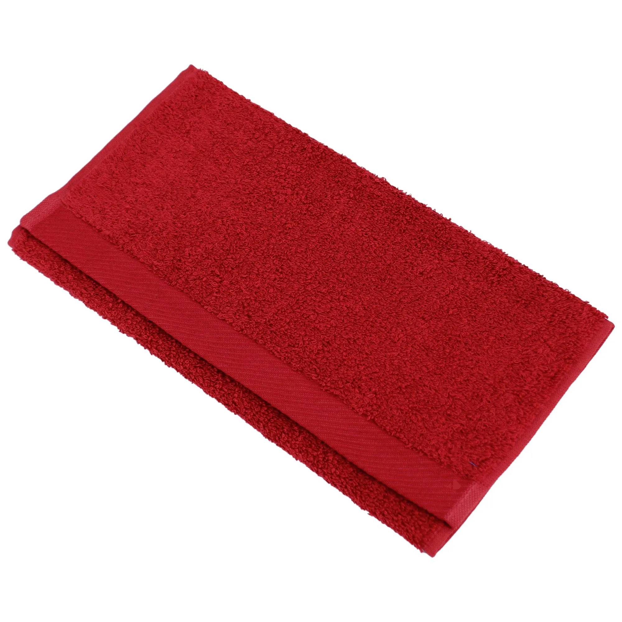 Serviette invité 30x50 cm 100% coton peigné ALBA bordeaux