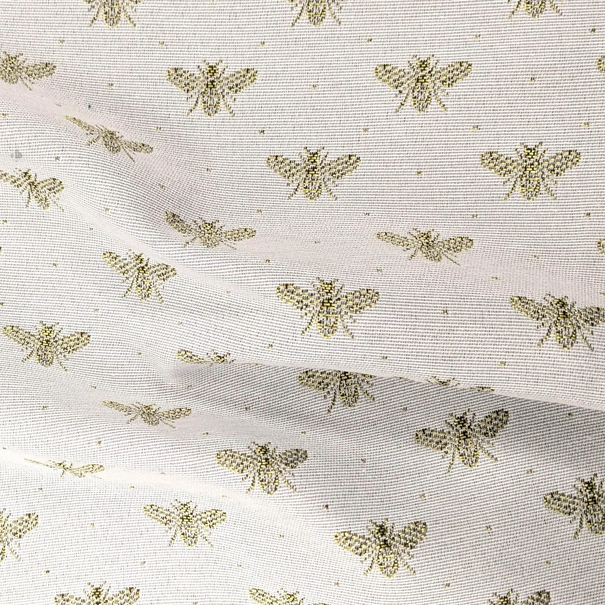 Tissu jacquard polyester et coton 234 g/m² collection BUSY blanc