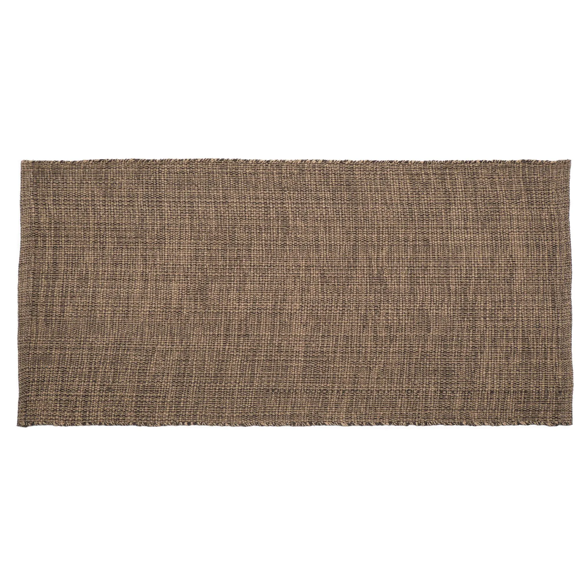 Tapis rectangulaire 70x140 cm pur coton collection MOOREA gris schiste