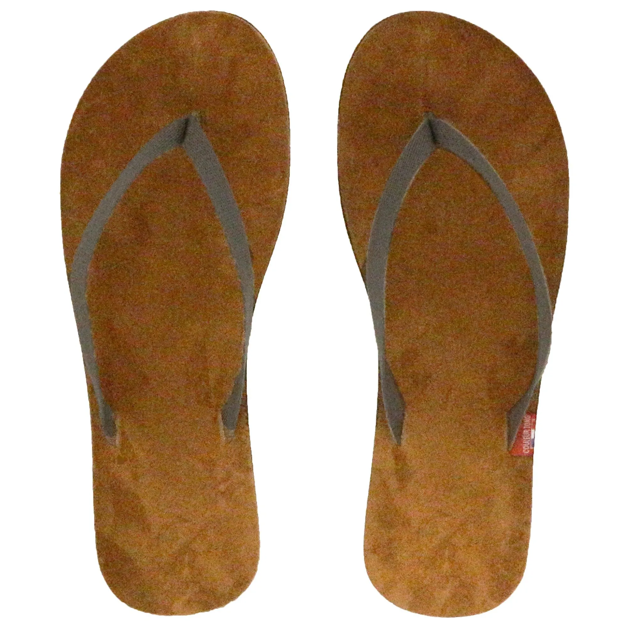 Tong légère en cuir de la collection PLUME taille 34/35 Sable