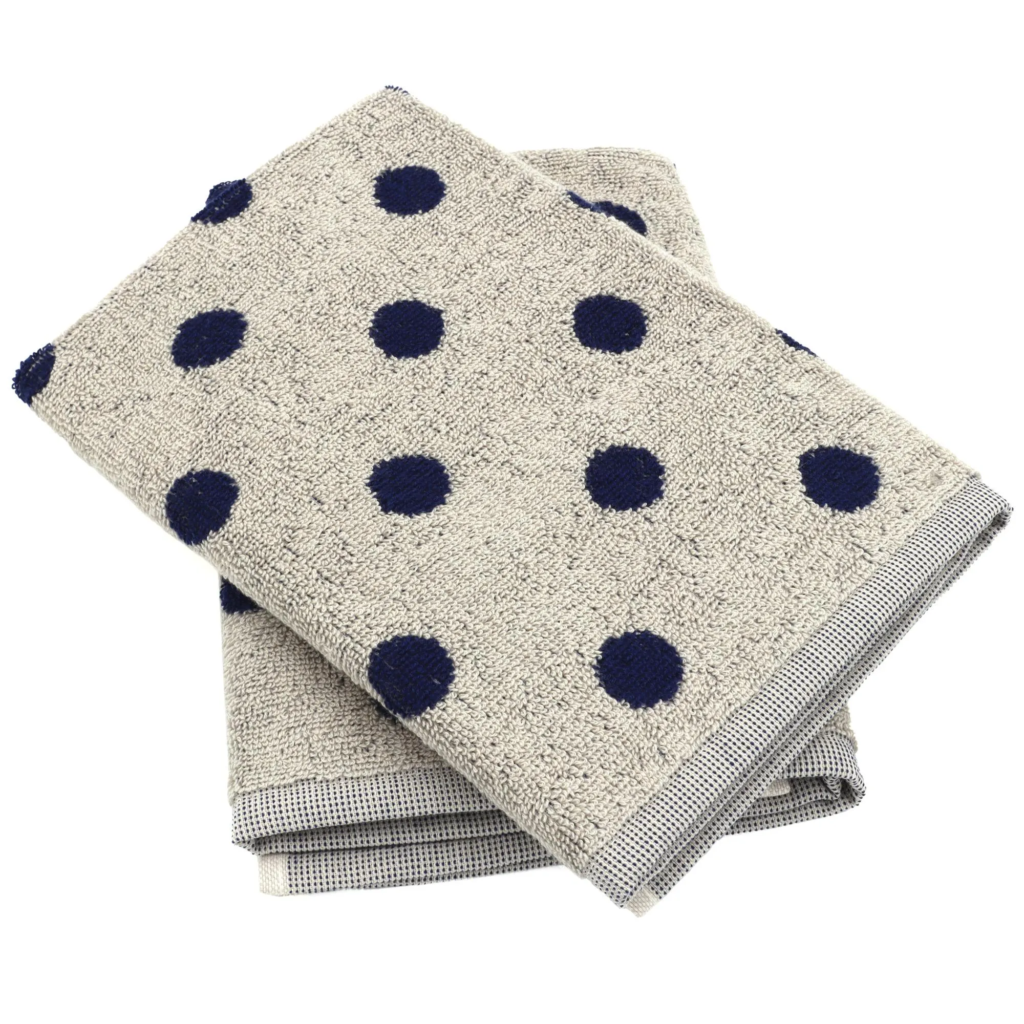 Lot de 2 torchons de cuisine éponge 50x50 cm coton SPOT bleu