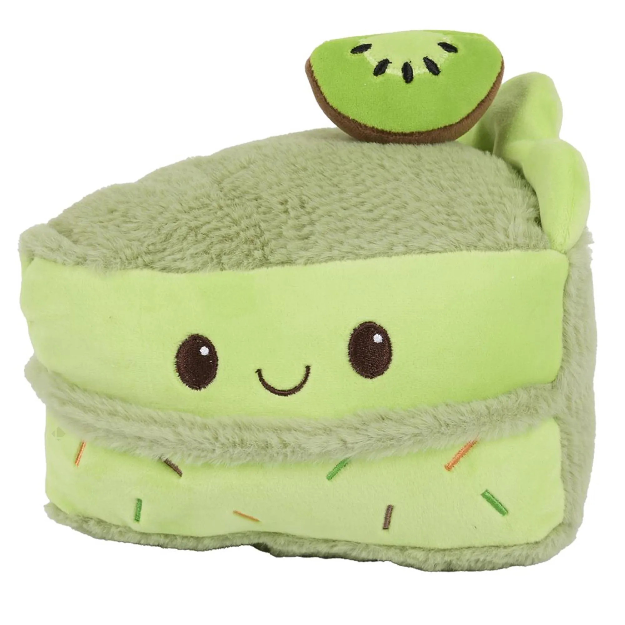 Peluche en polyester forme part de gâteau kiwi collection CAKE vert