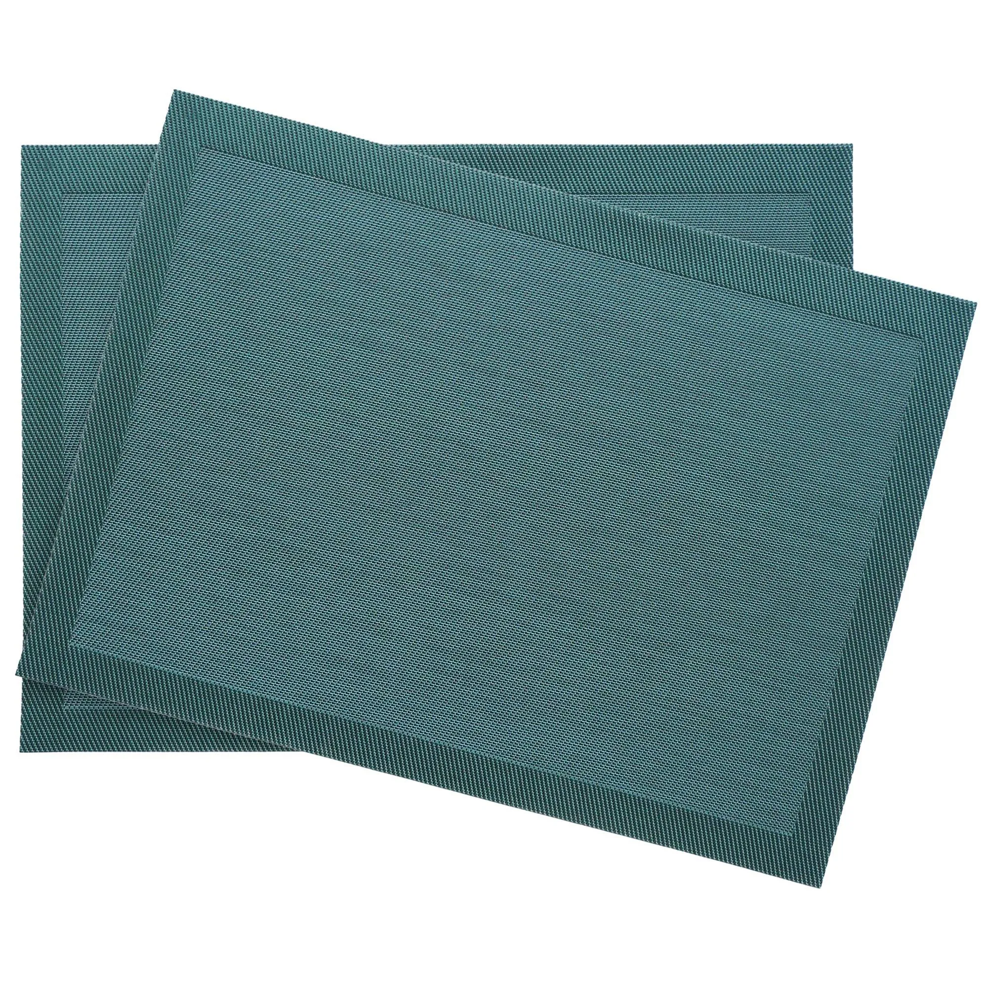 Lot de 2 sets de table synthétique 33x46 cm TAKAO bleu Paon