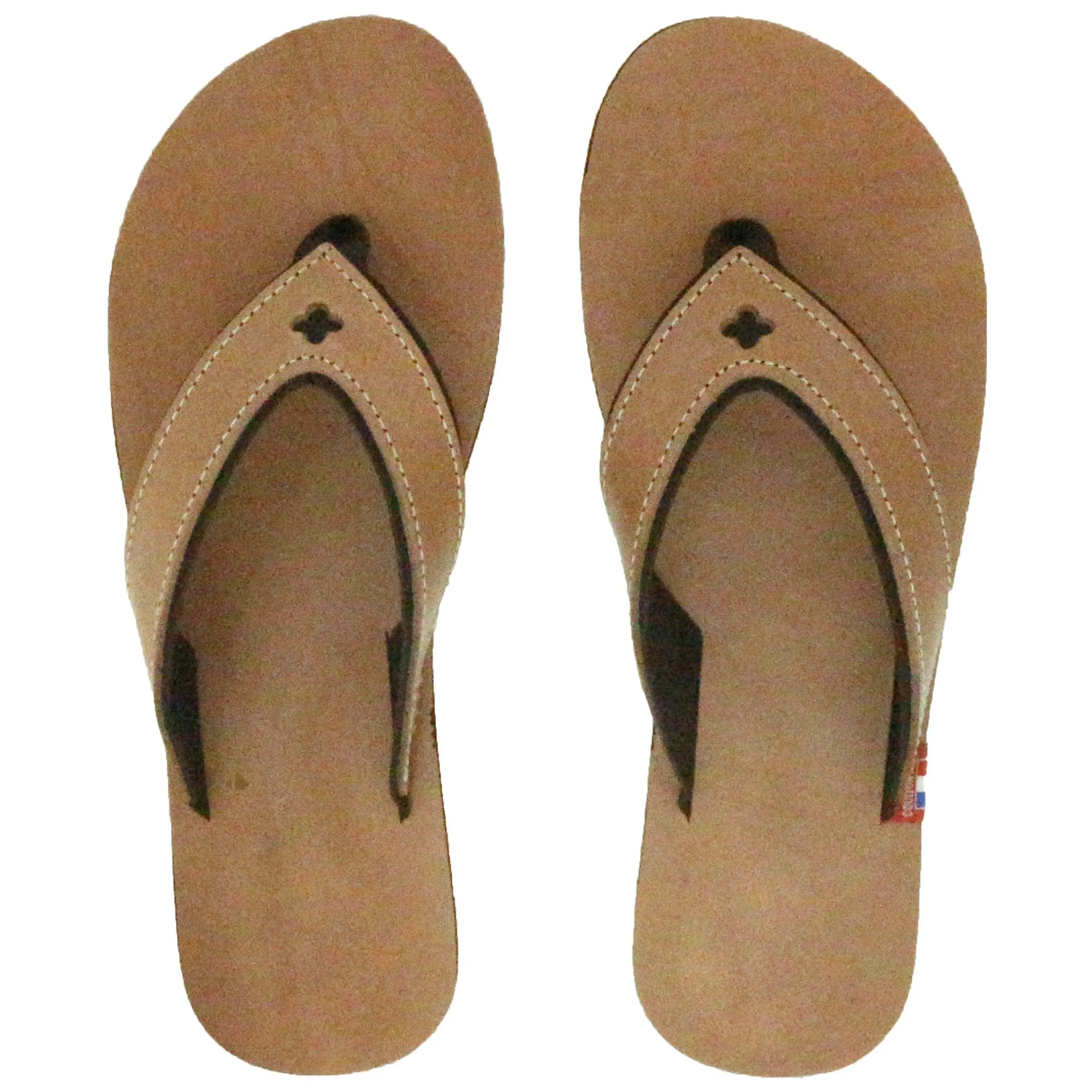 Tong en cuir tannage végétal de la collection CENTURI 42/43 Marron